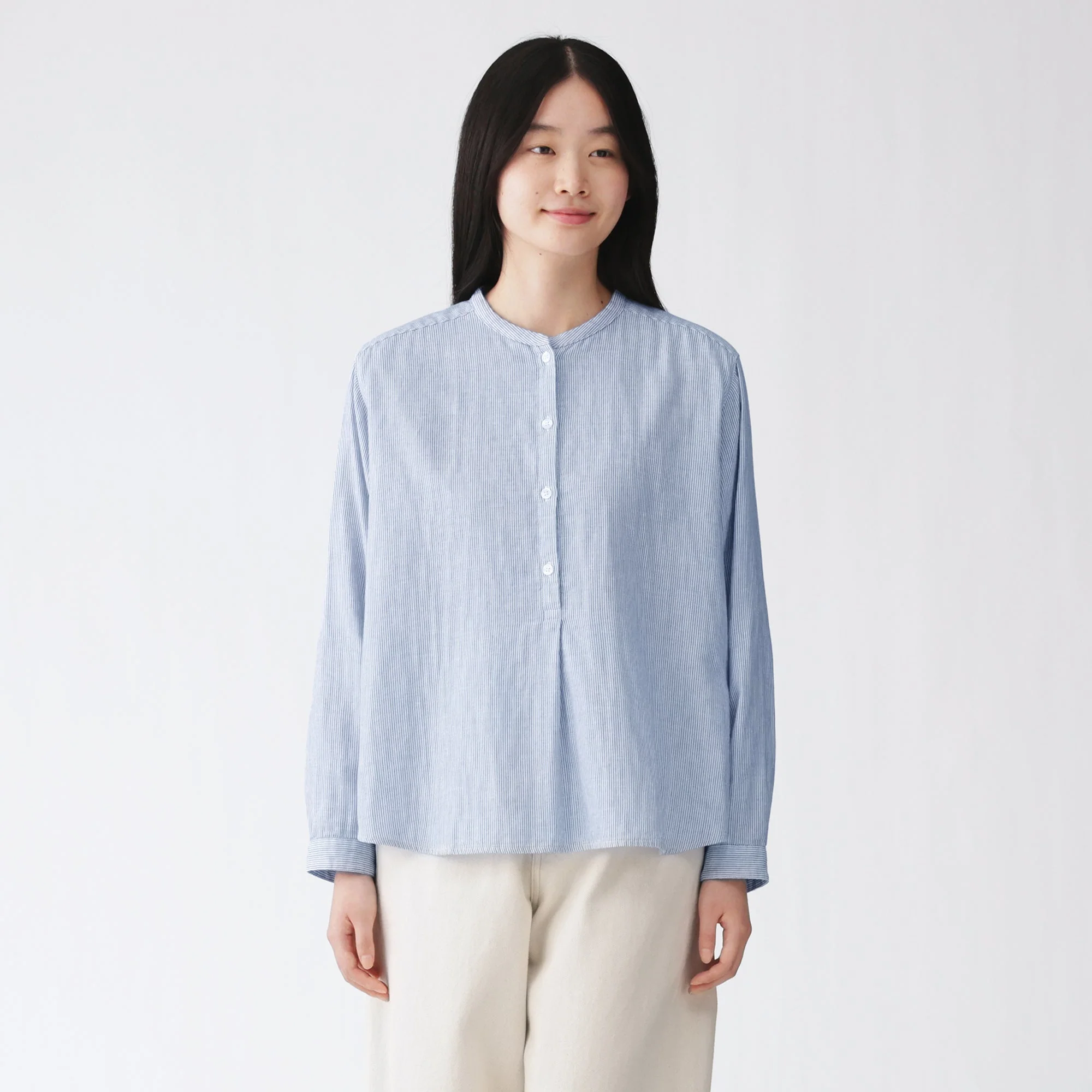 Kapok Blend Double Gauze Blouse - Image 12