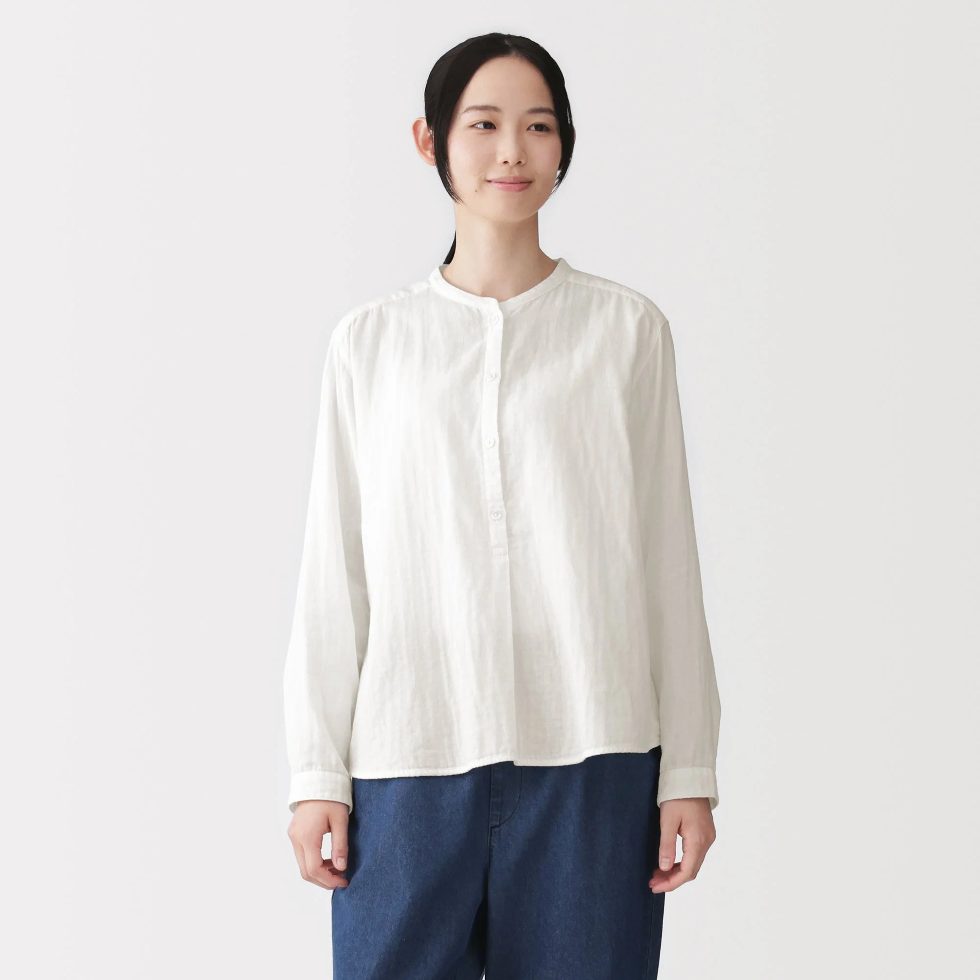 Kapok Blend Double Gauze Blouse - Image 21
