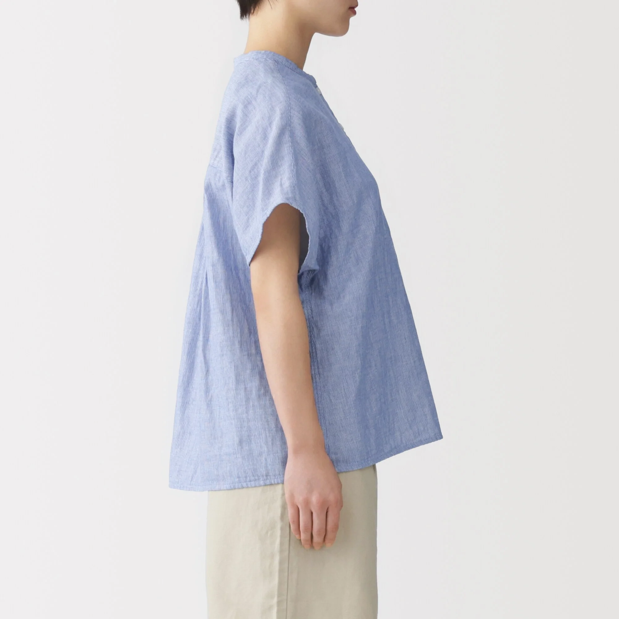 Kapok Blend Double Gauze Blouse - Image 5