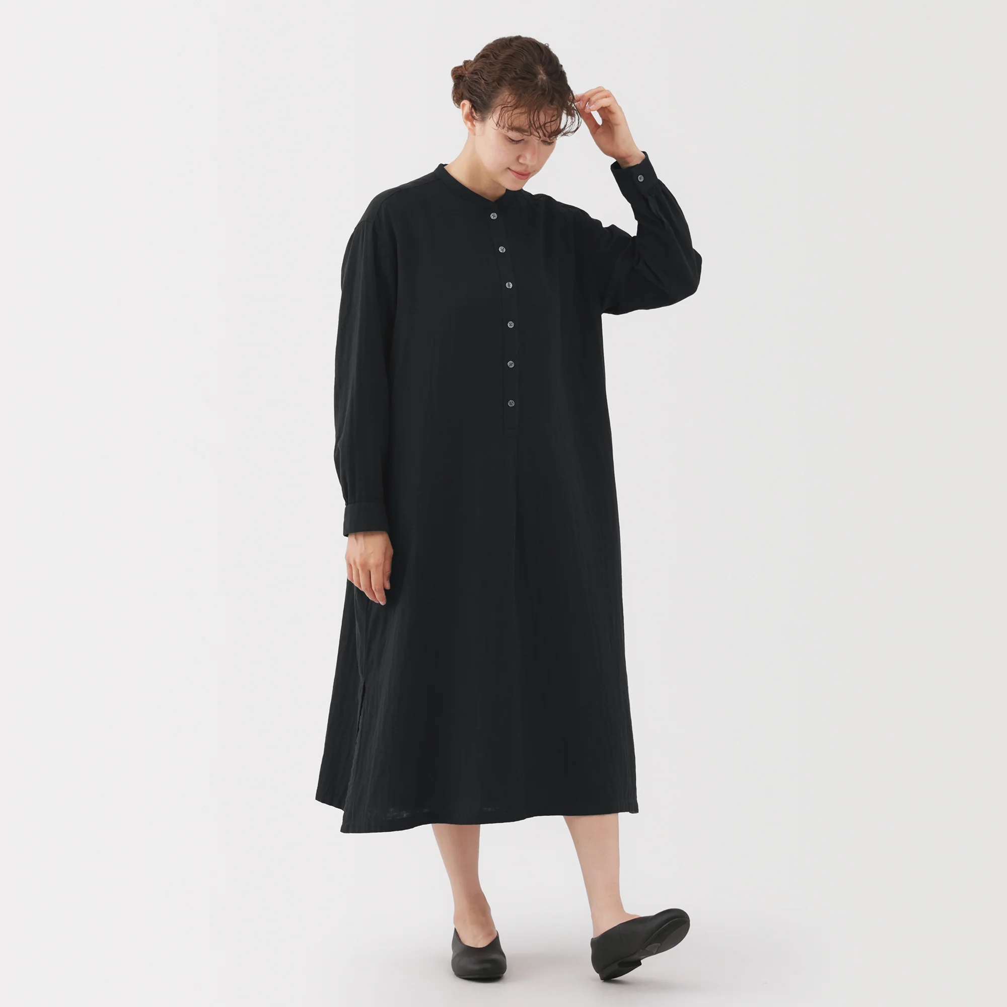 Kapok Blend Double Gauze Dress - Image 11