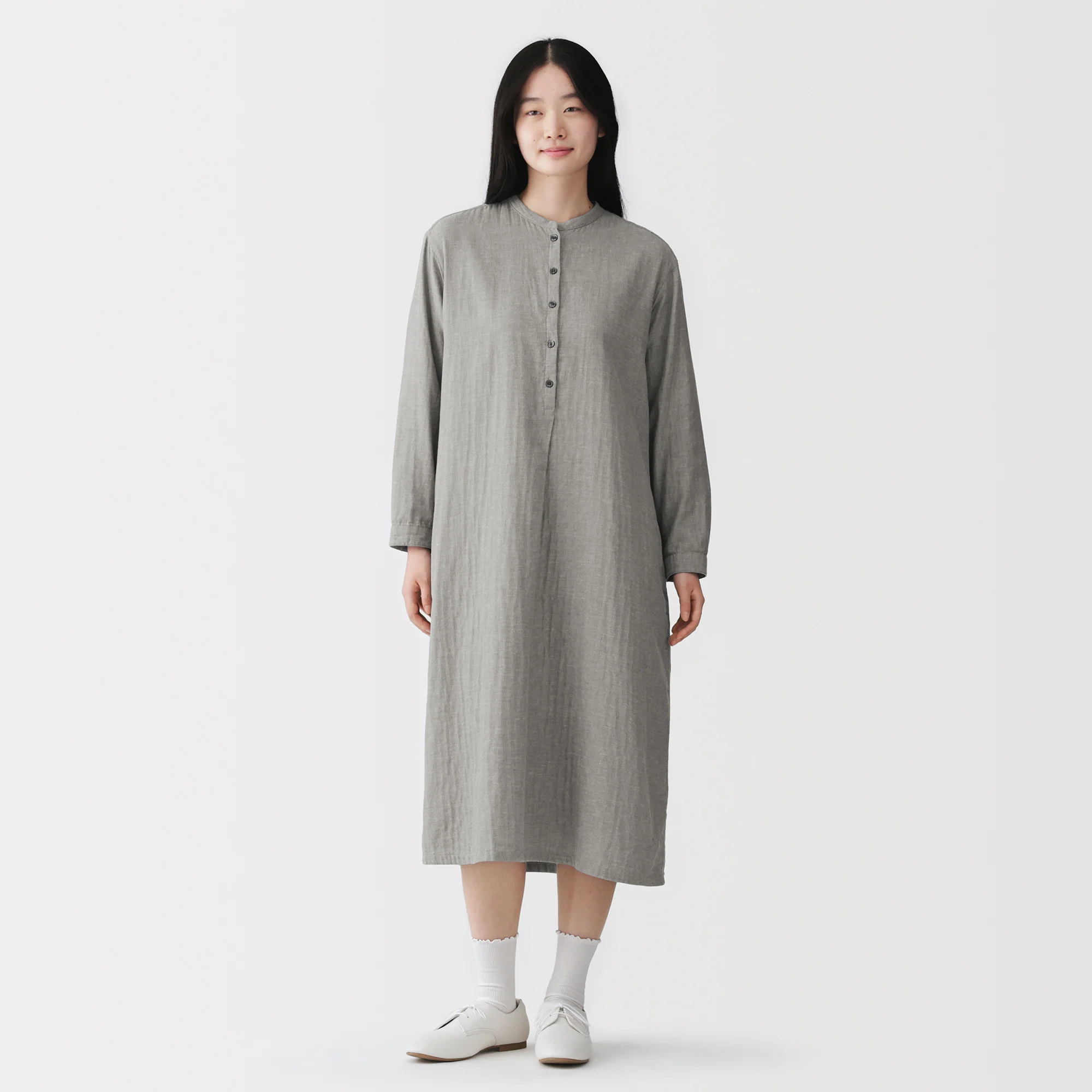 Kapok Blend Double Gauze Dress - Image 11