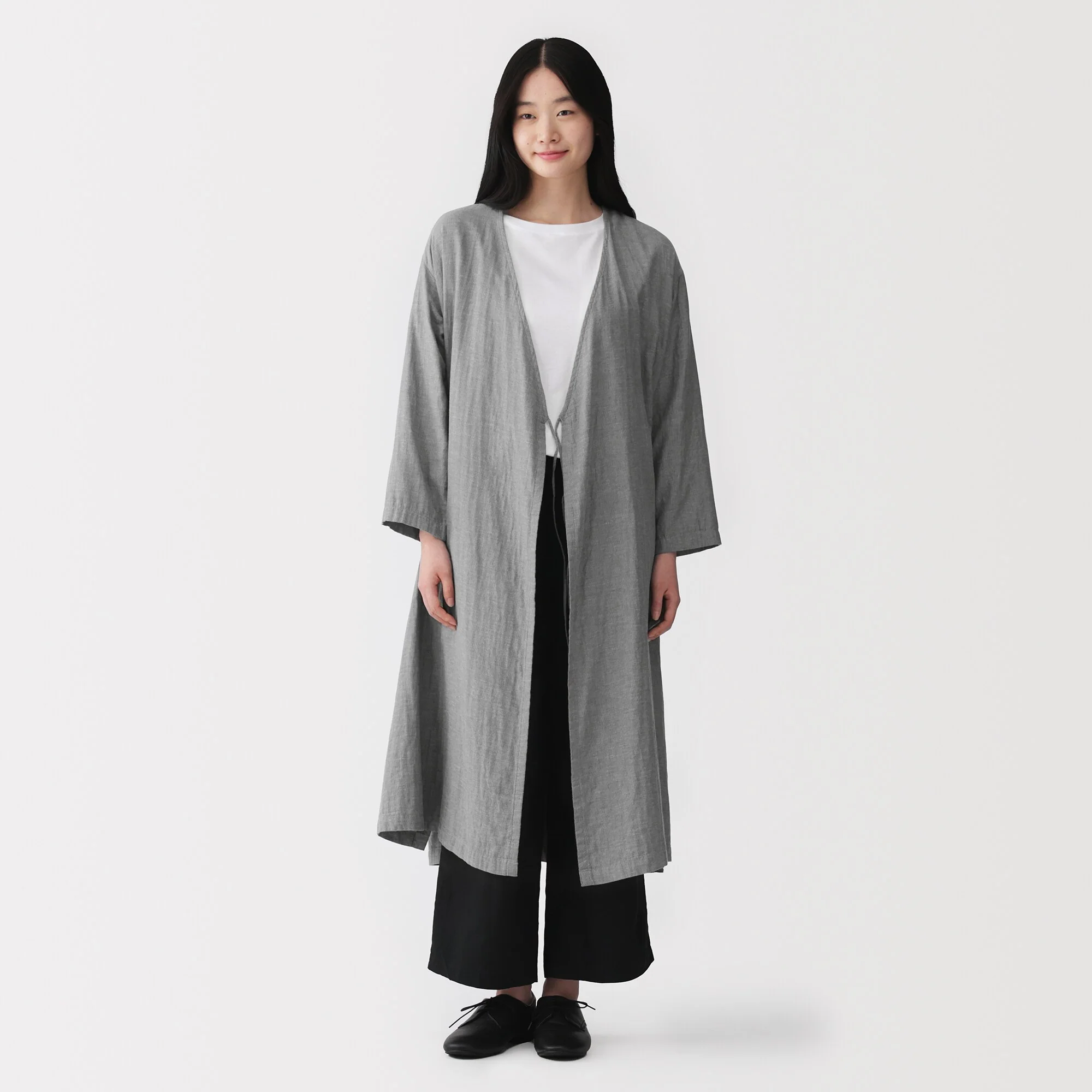 Kapok Blend Double Gauze Wrap Dress