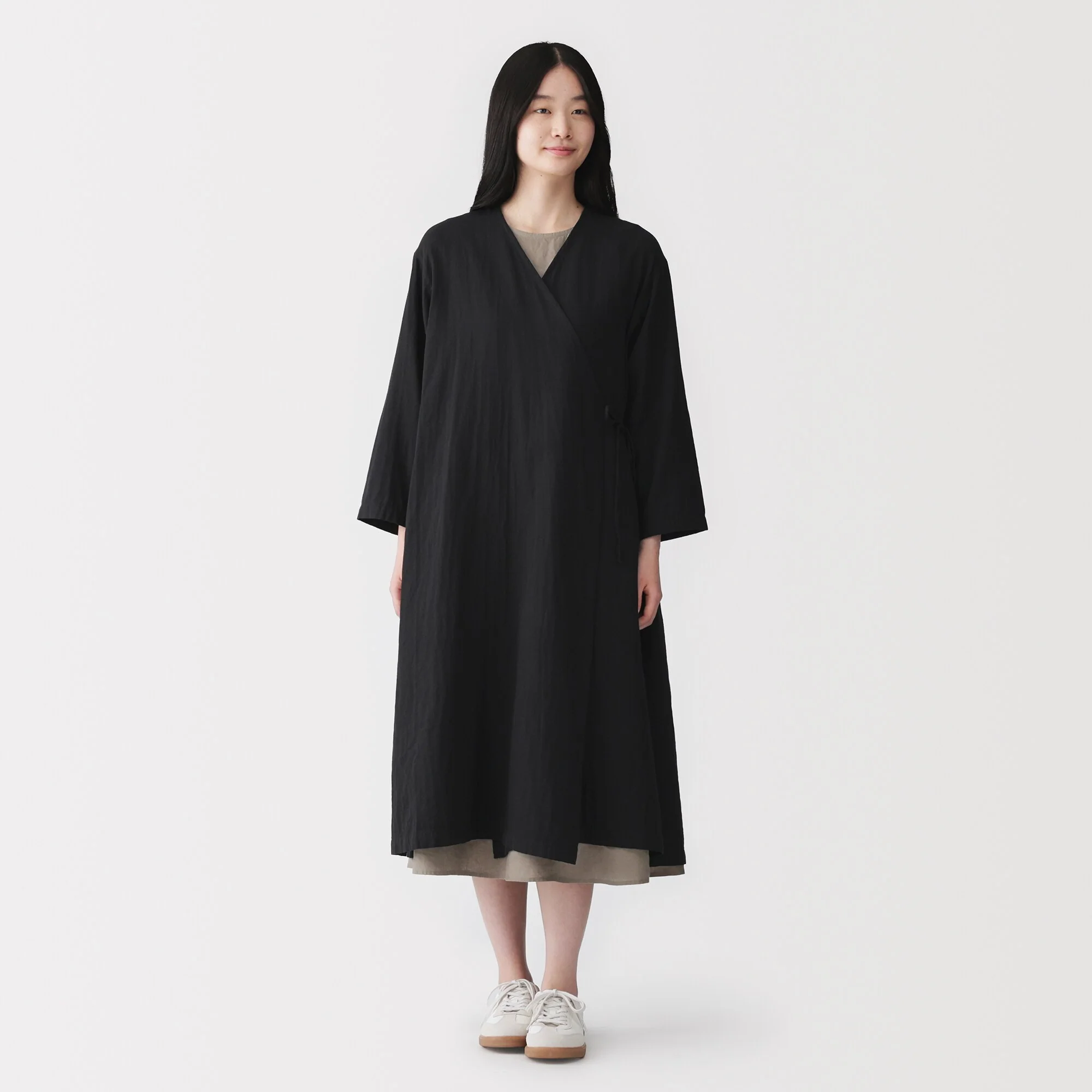 Kapok Blend Double Gauze Wrap Dress - Image 11