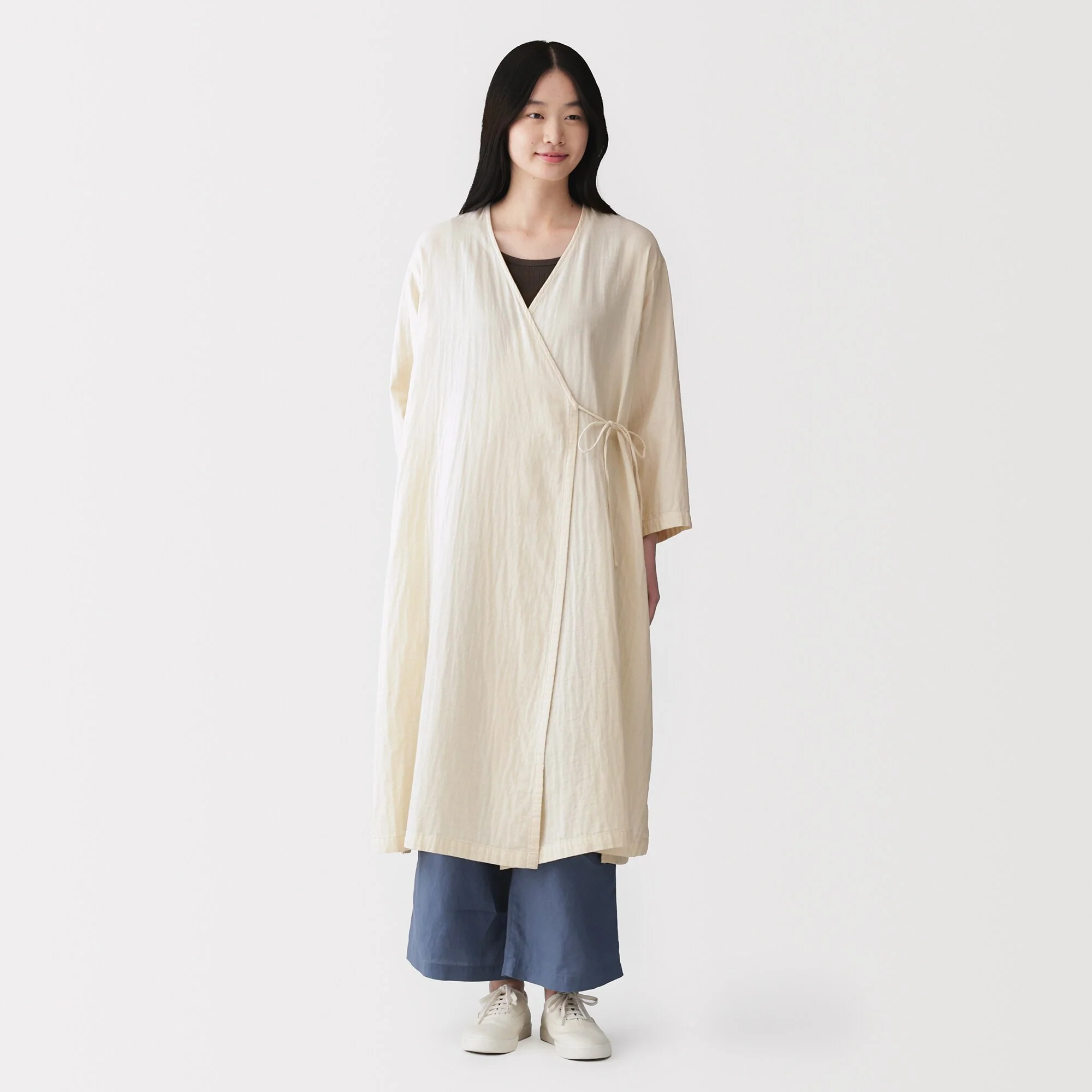 Kapok Blend Double Gauze Wrap Dress - Image 19