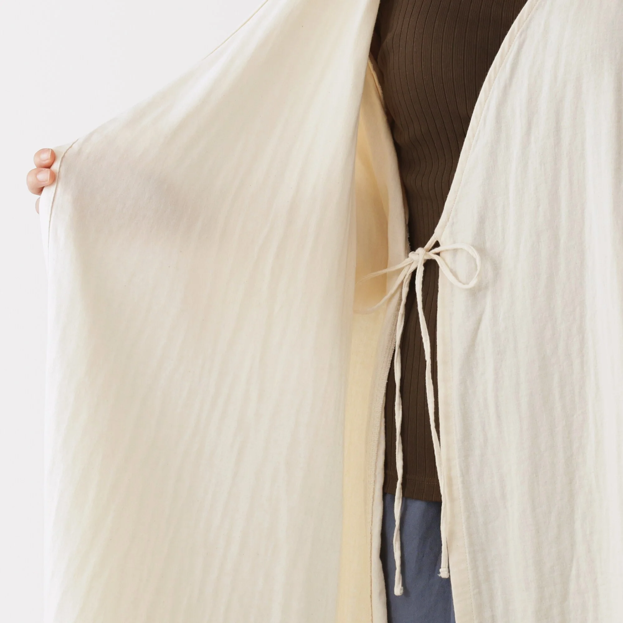 Kapok Blend Double Gauze Wrap Dress - Image 24