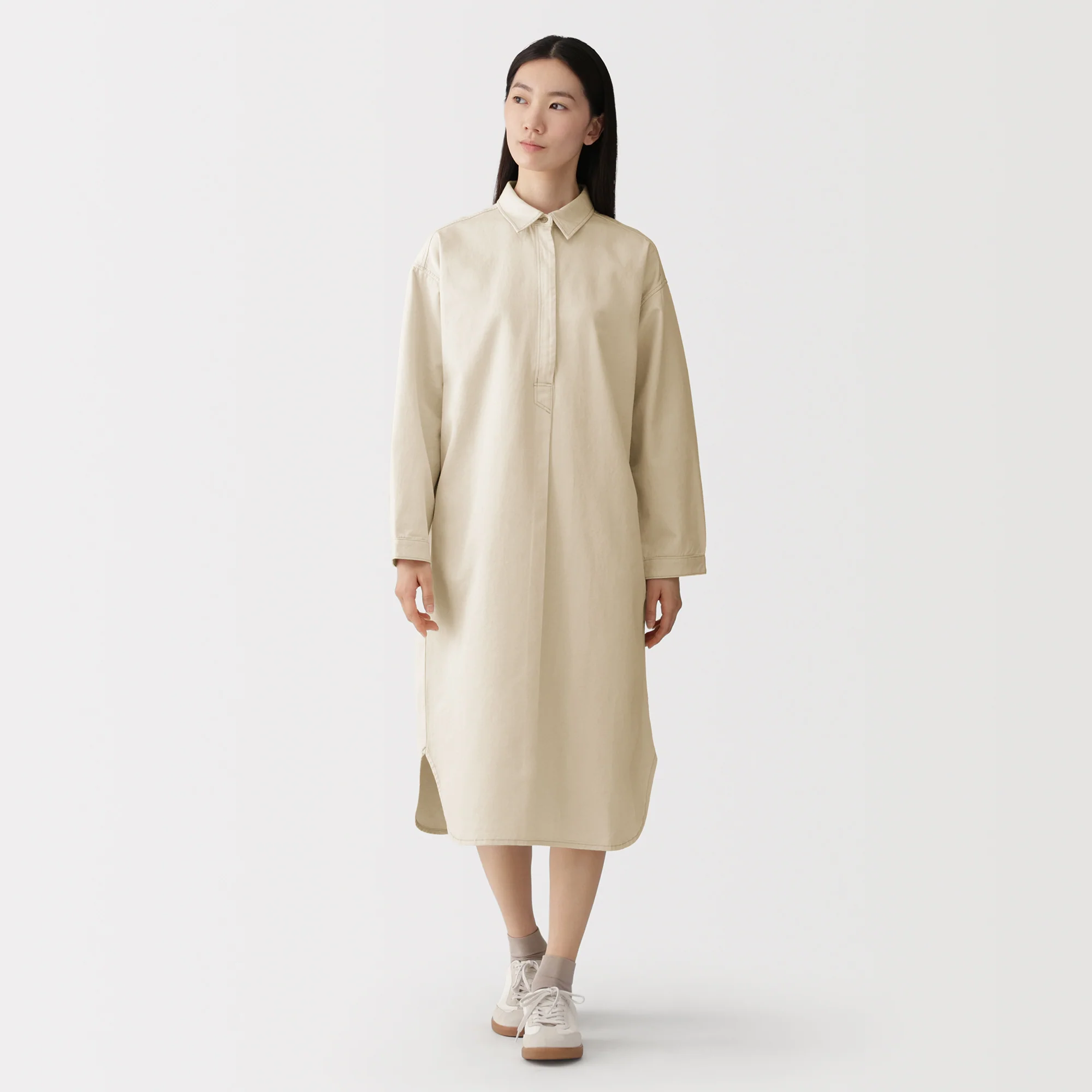 Kapok Blend Twill Dress - Image 3