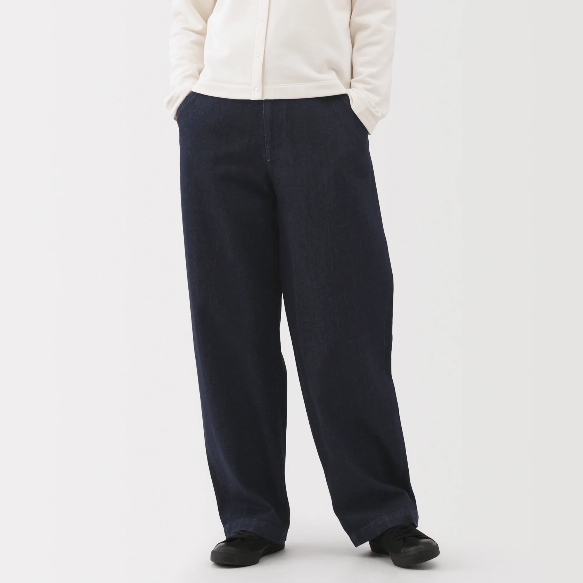 Kapok Denim Wide Tapered Pants - Image 3