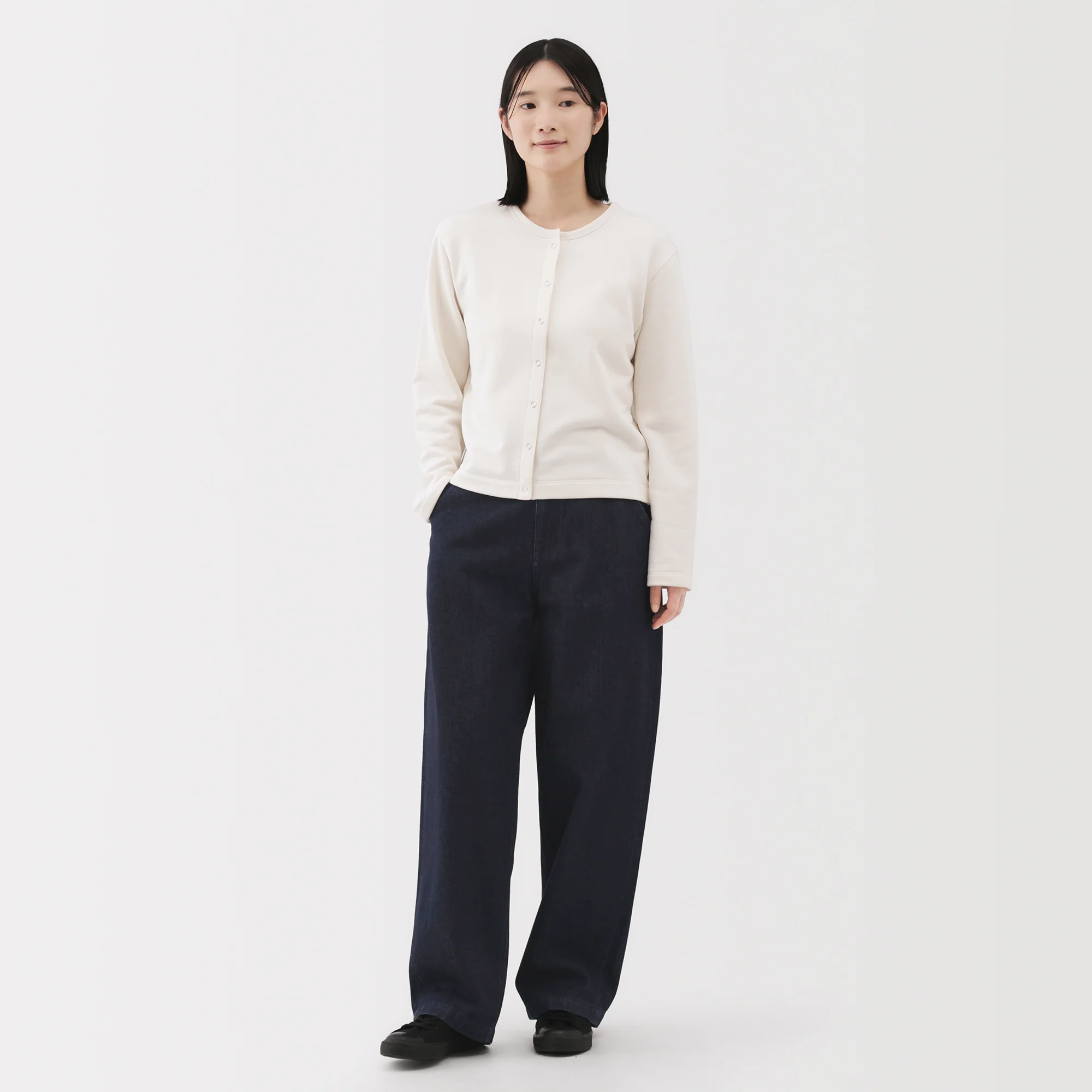 Kapok Denim Wide Tapered Pants - Image 4