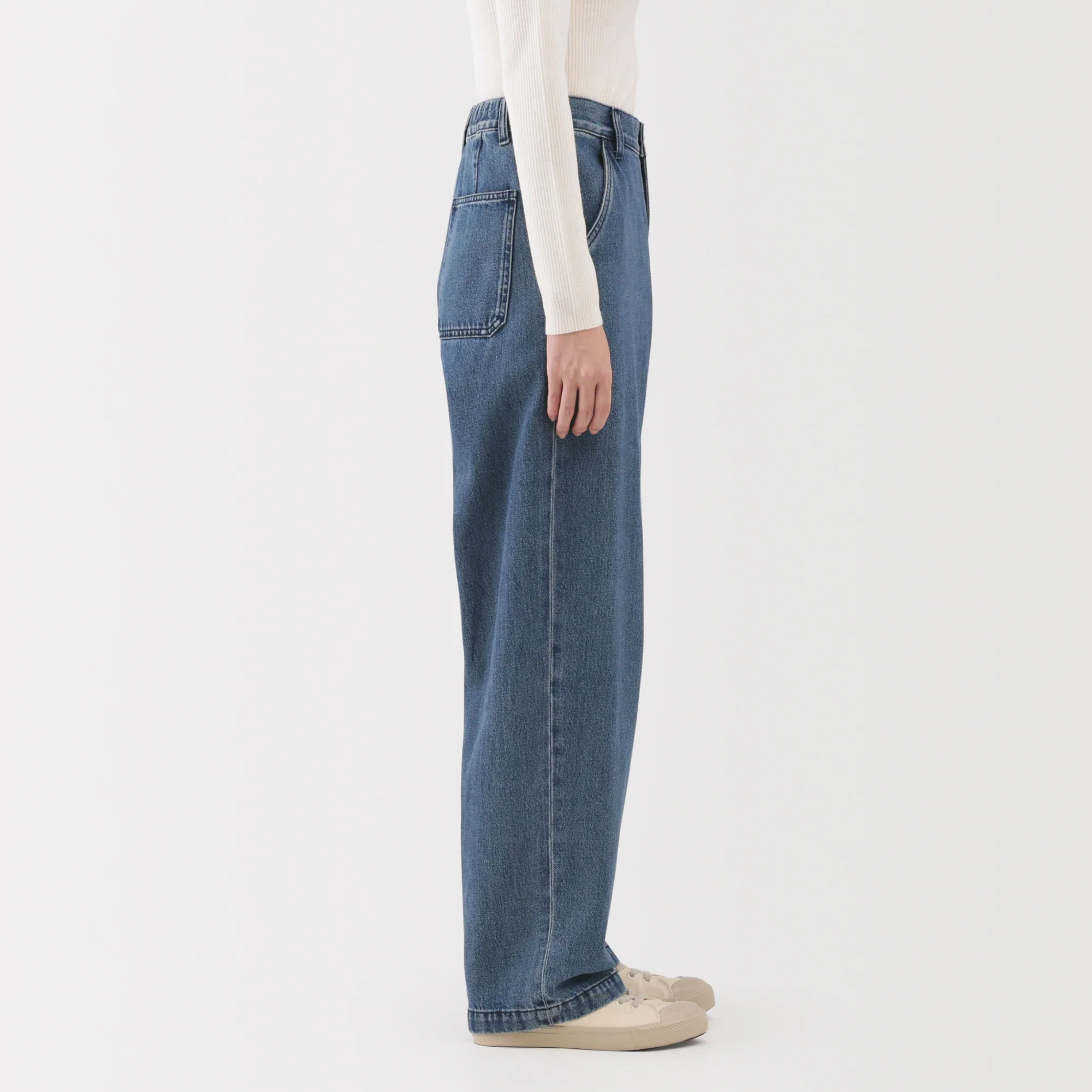 Kapok Denim Wide Tapered Pants - Image 5