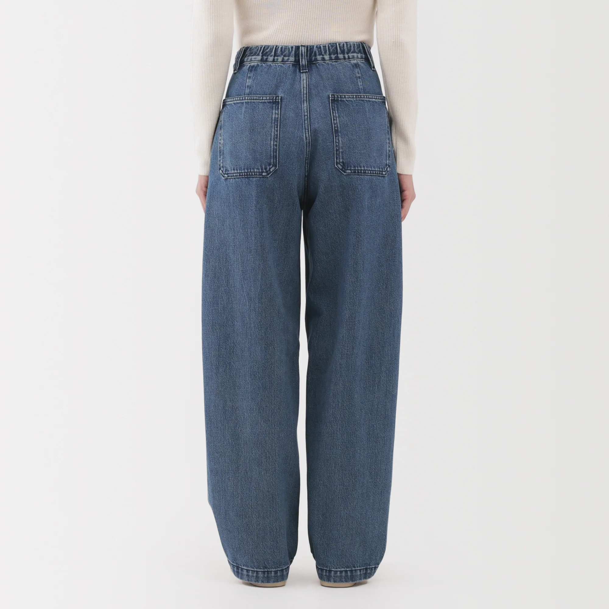 Kapok Denim Wide Tapered Pants - Image 6