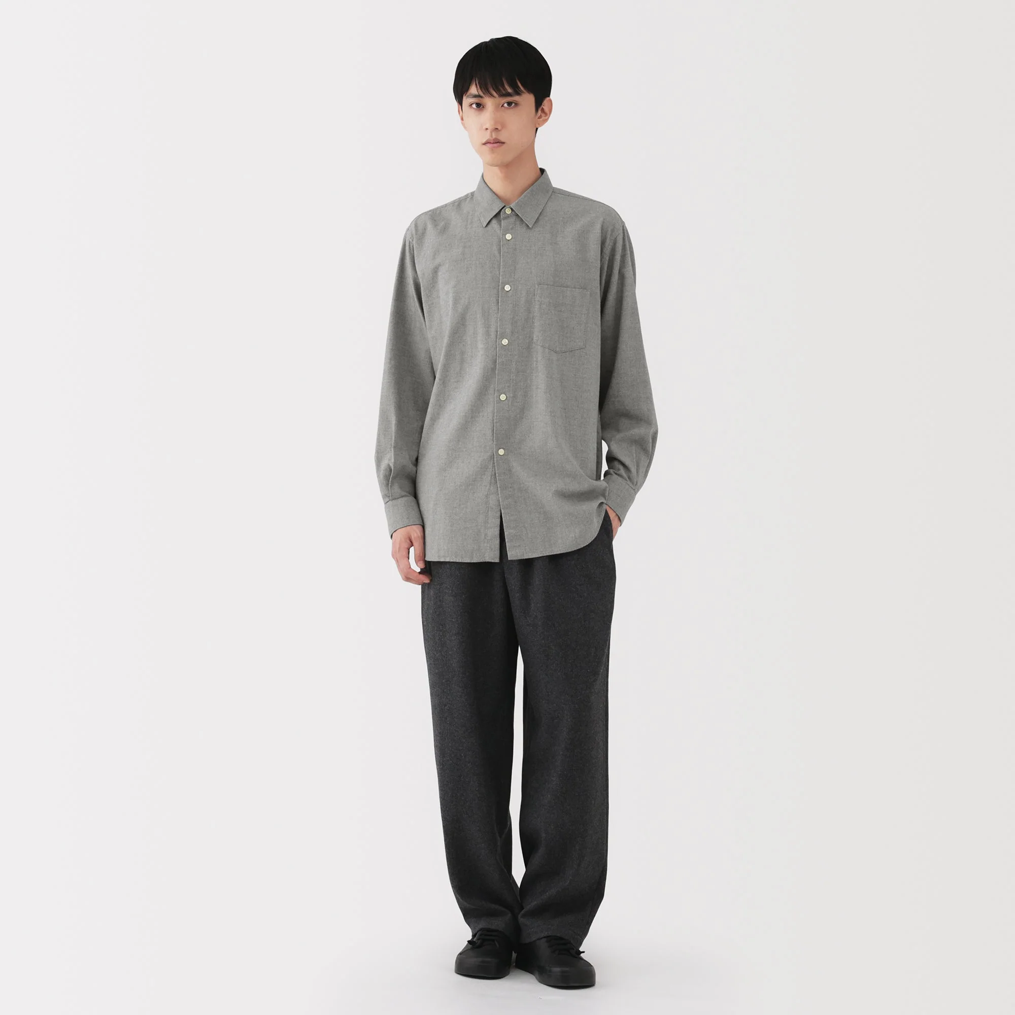 Labo Brushed Herringbone Shirt - Image 11