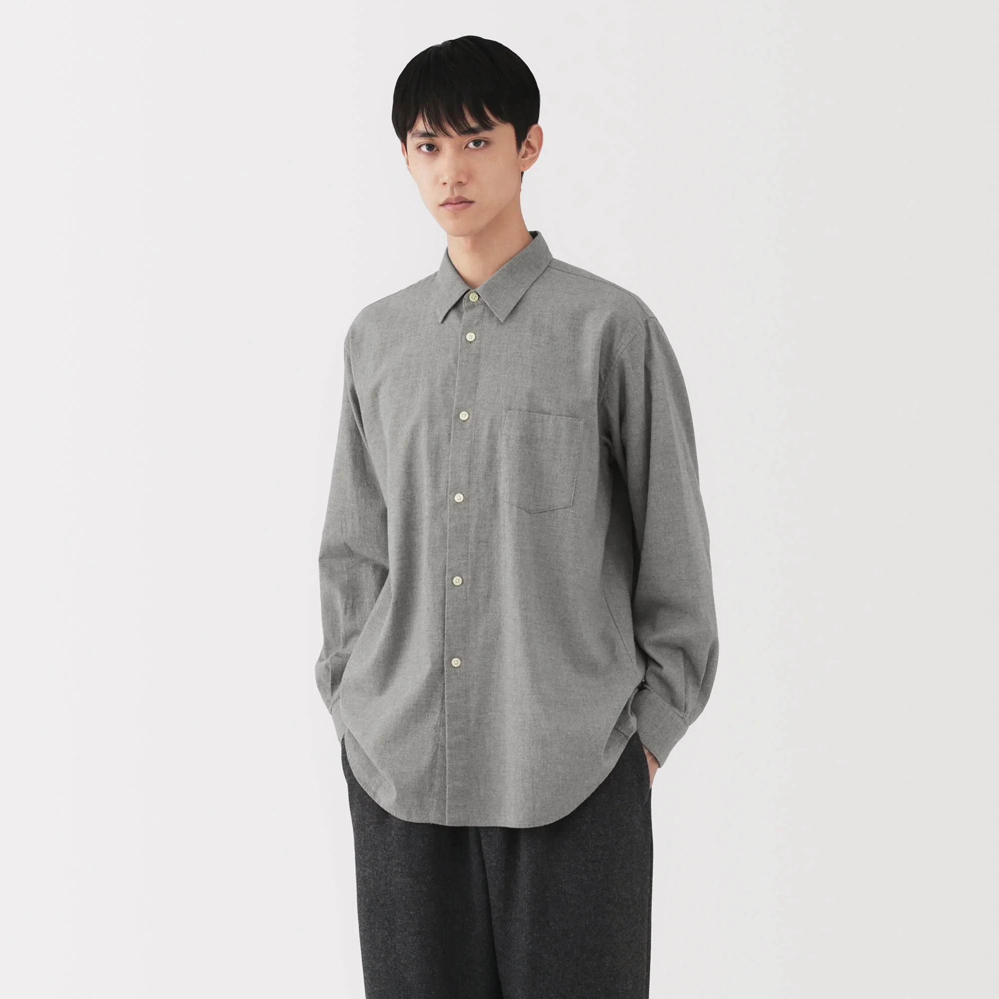 Labo Brushed Herringbone Shirt - Image 12