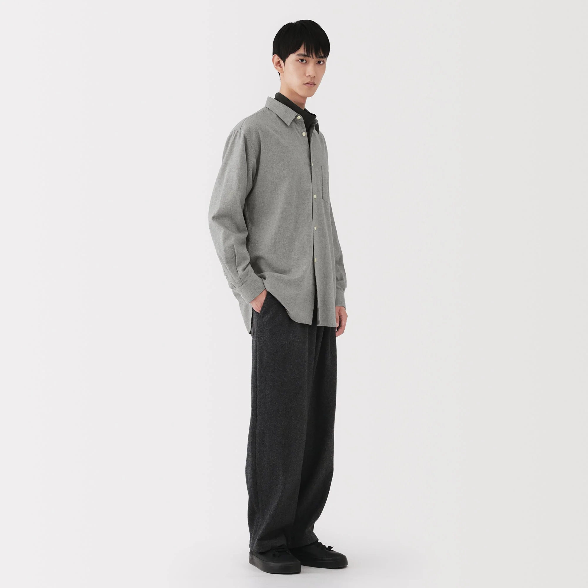 Labo Brushed Herringbone Shirt - Image 17