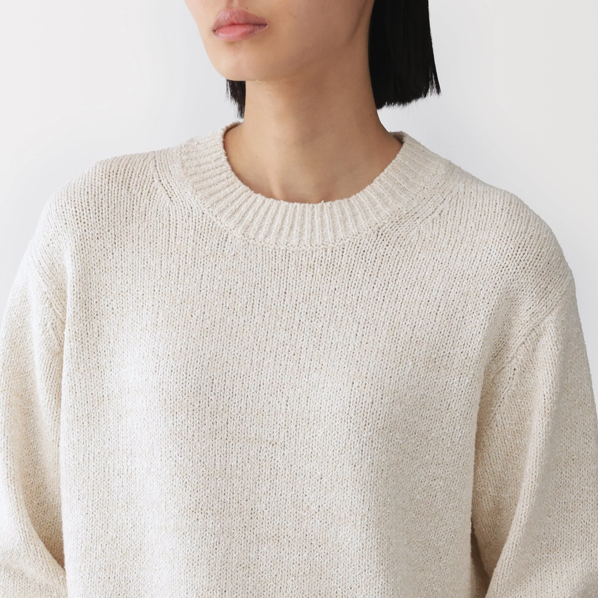 Labo Cotton Blend Loop Yarn Sweater - Image 14