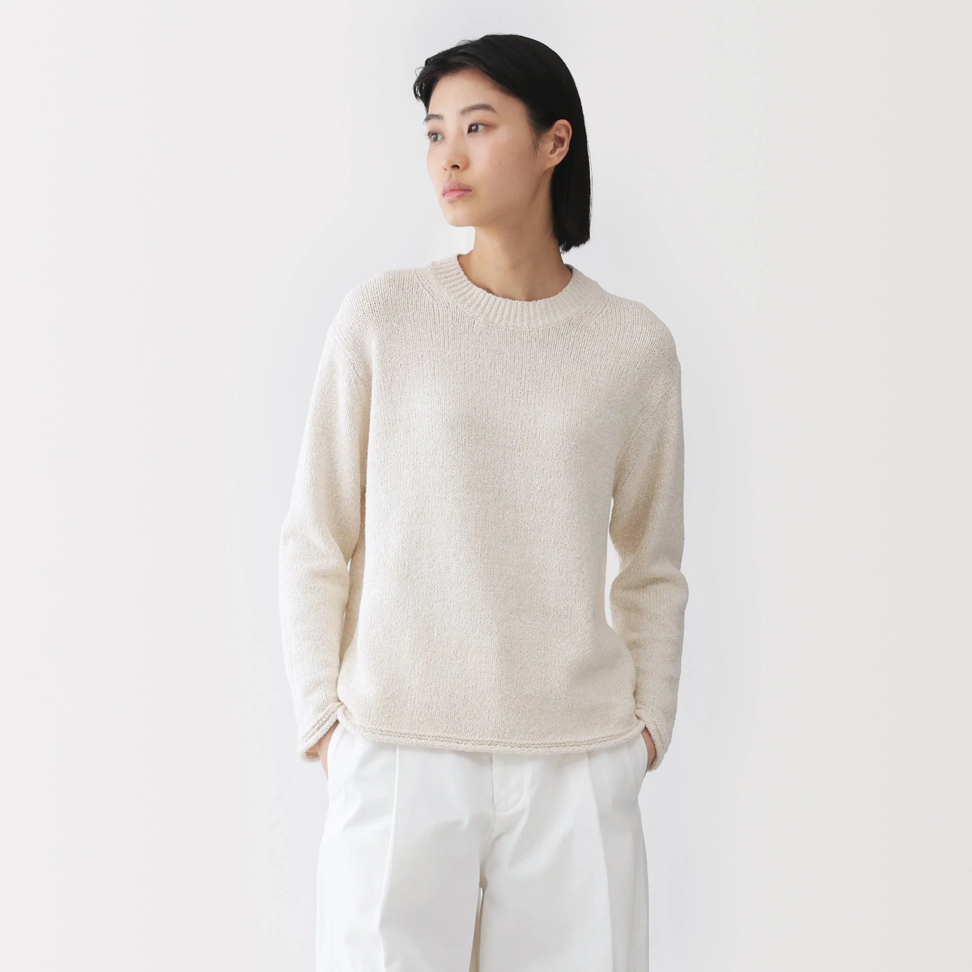 Labo Cotton Blend Loop Yarn Sweater - Image 3