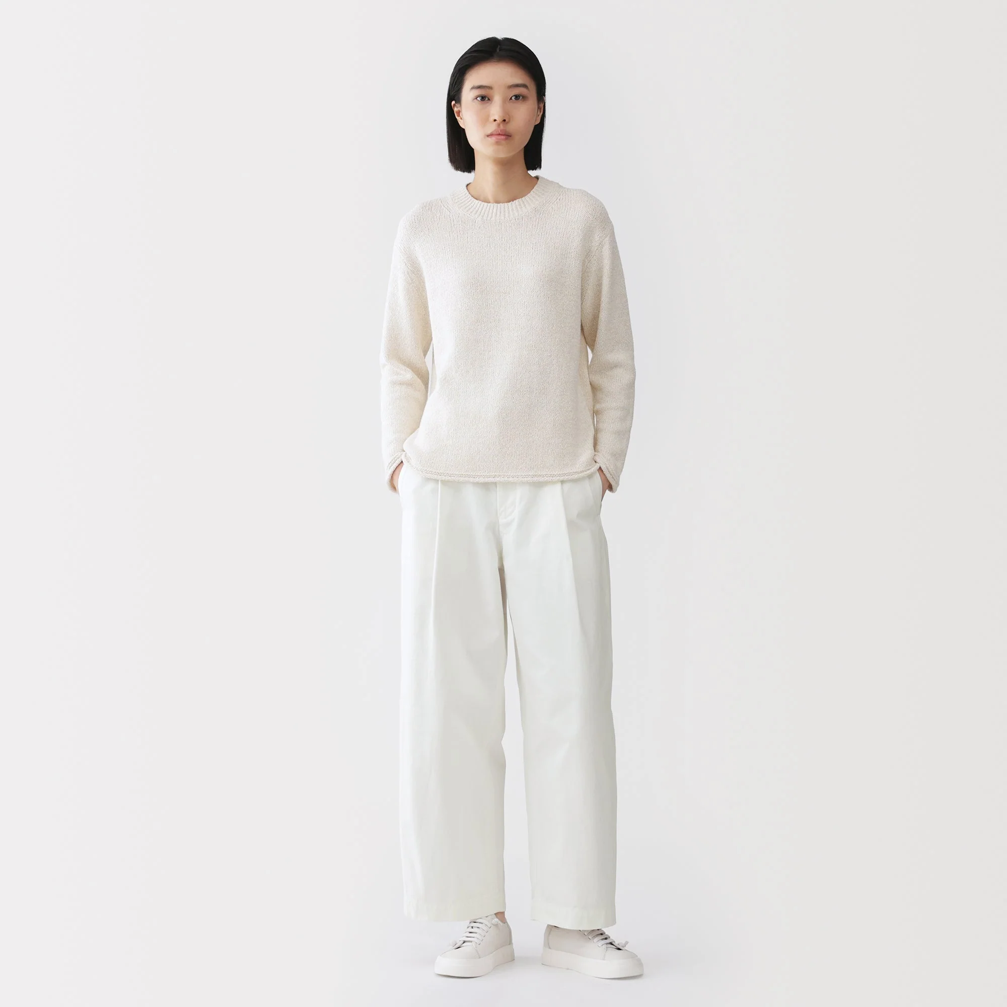 Labo Cotton Blend Loop Yarn Sweater - Image 4