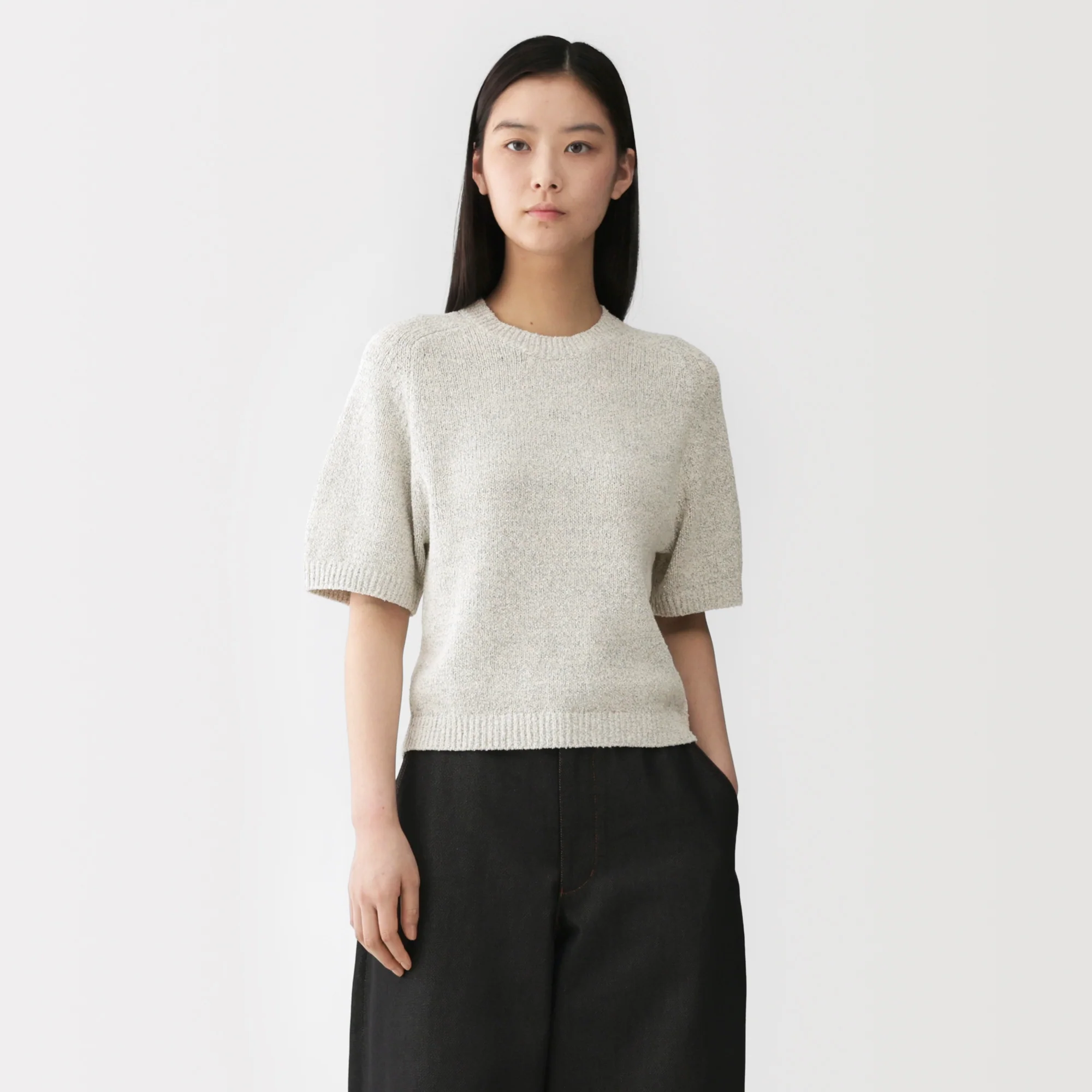 Labo Cotton Blend Loop Yarn Sweater - Image 3