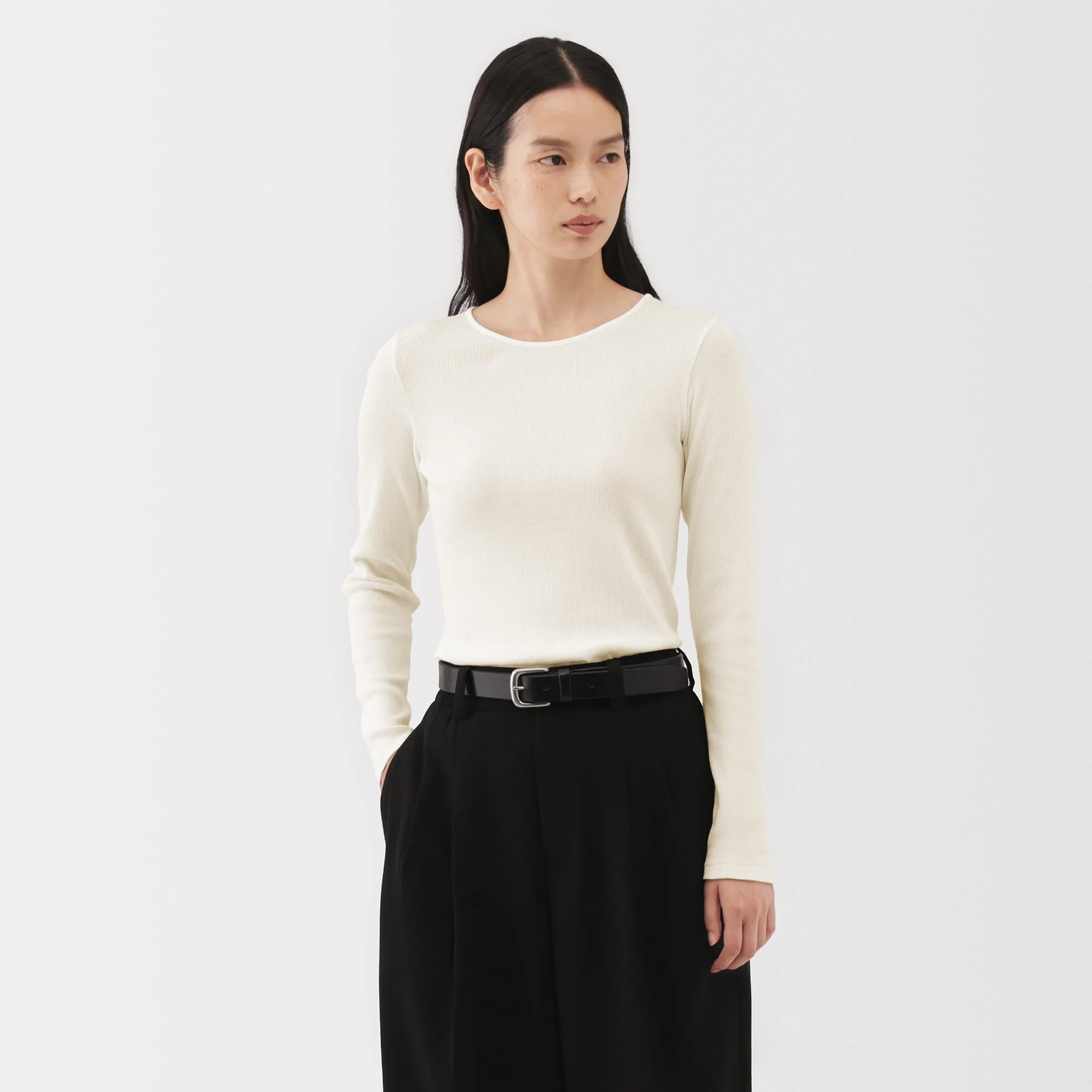 Labo Cotton Cashmere Ribbed T-Shirt - Image 4
