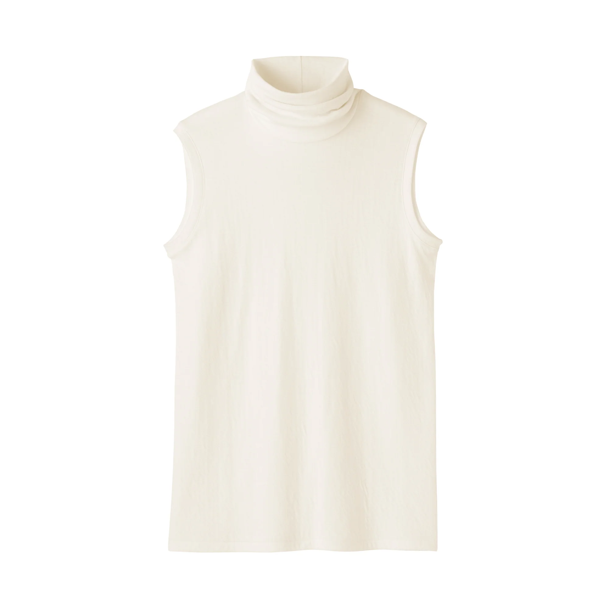 Labo Cotton Cashmere Sleeveless Turtleneck T-Shirt - Image 11