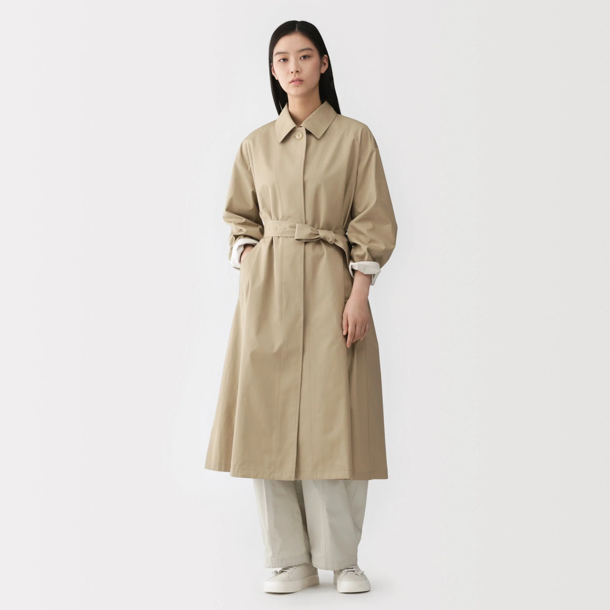 Labo Cotton Single Breasted Coat - Image 11