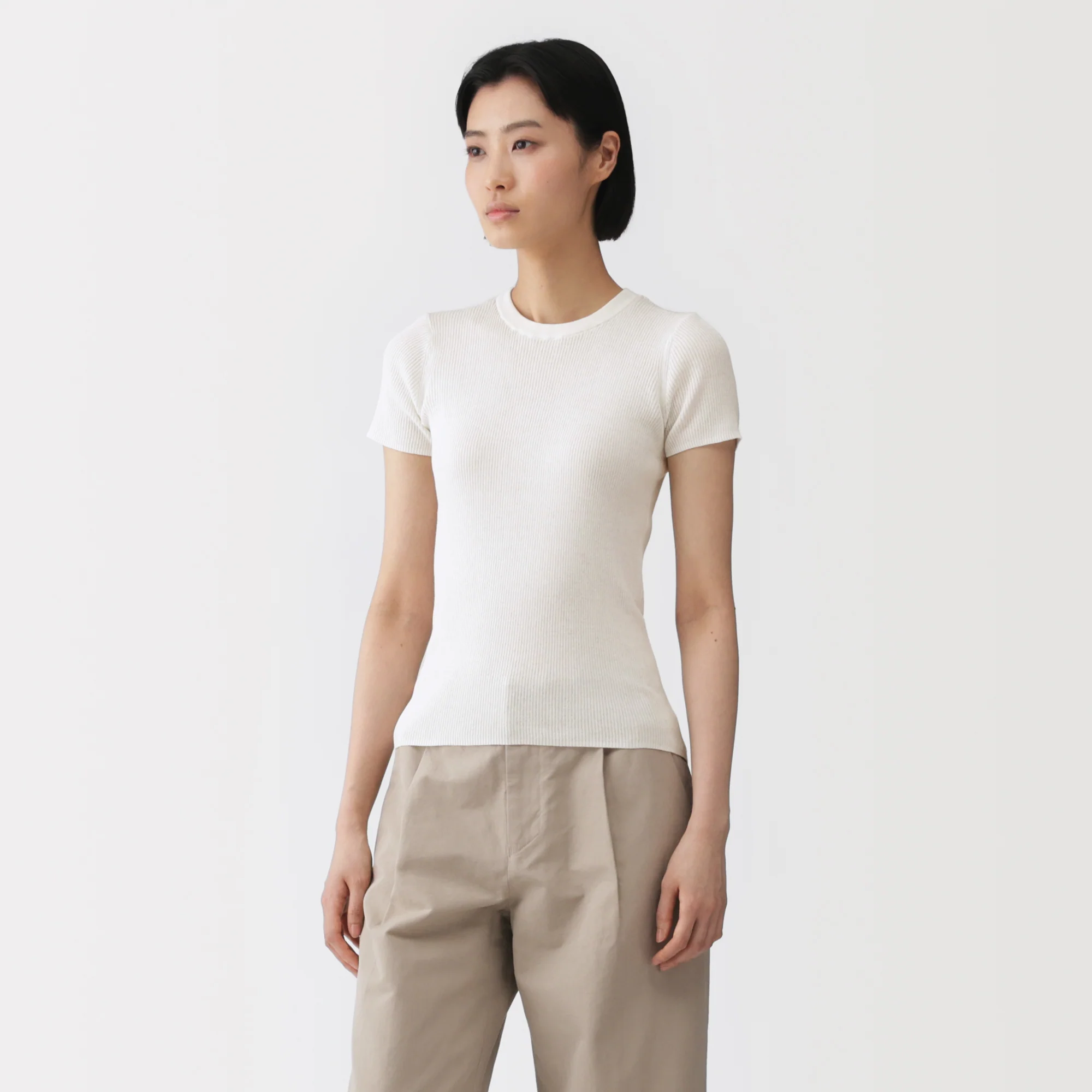 Labo High-Twist Cotton Knit T-Shirt - Image 3