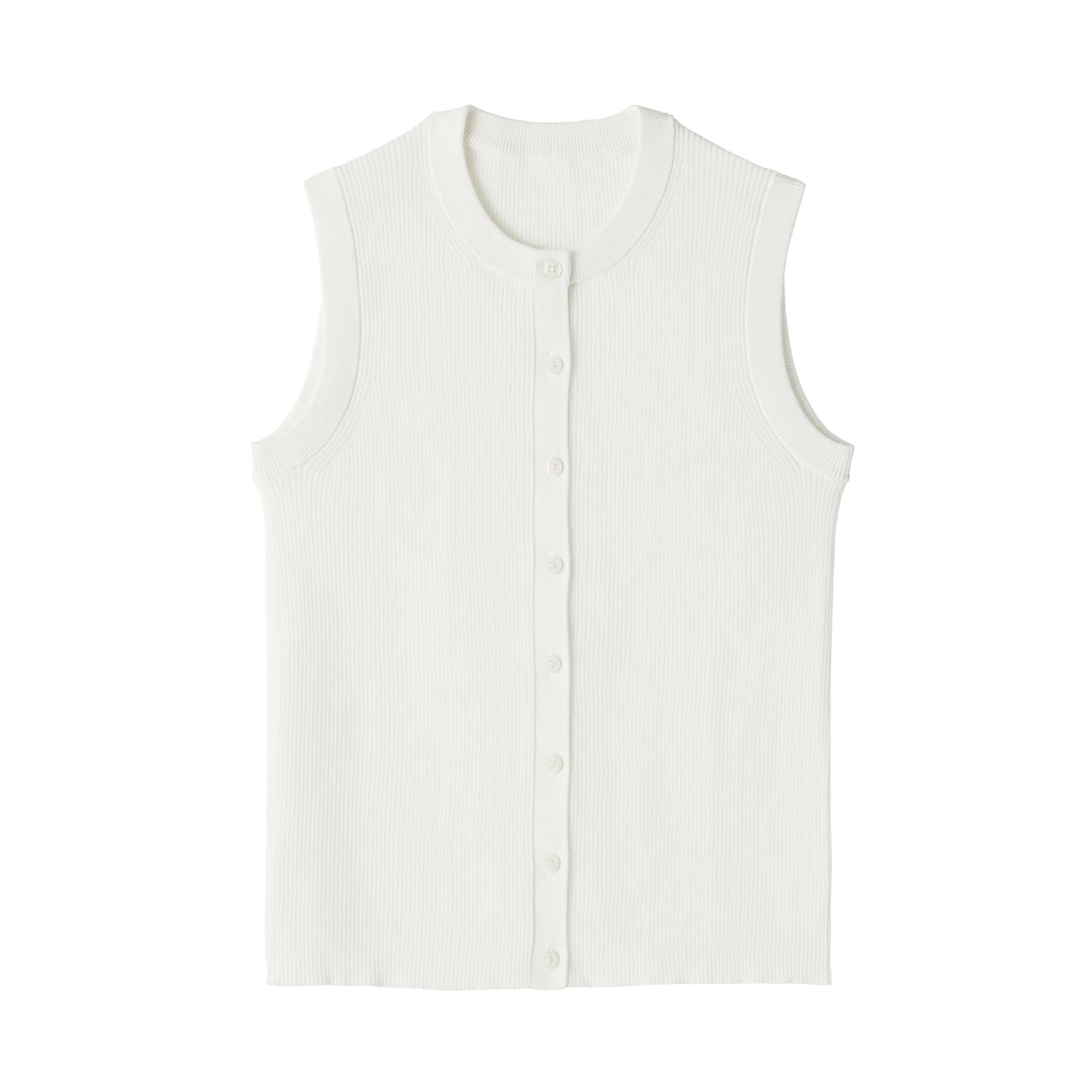 Labo High-Twist Cotton Knit Vest - Image 2