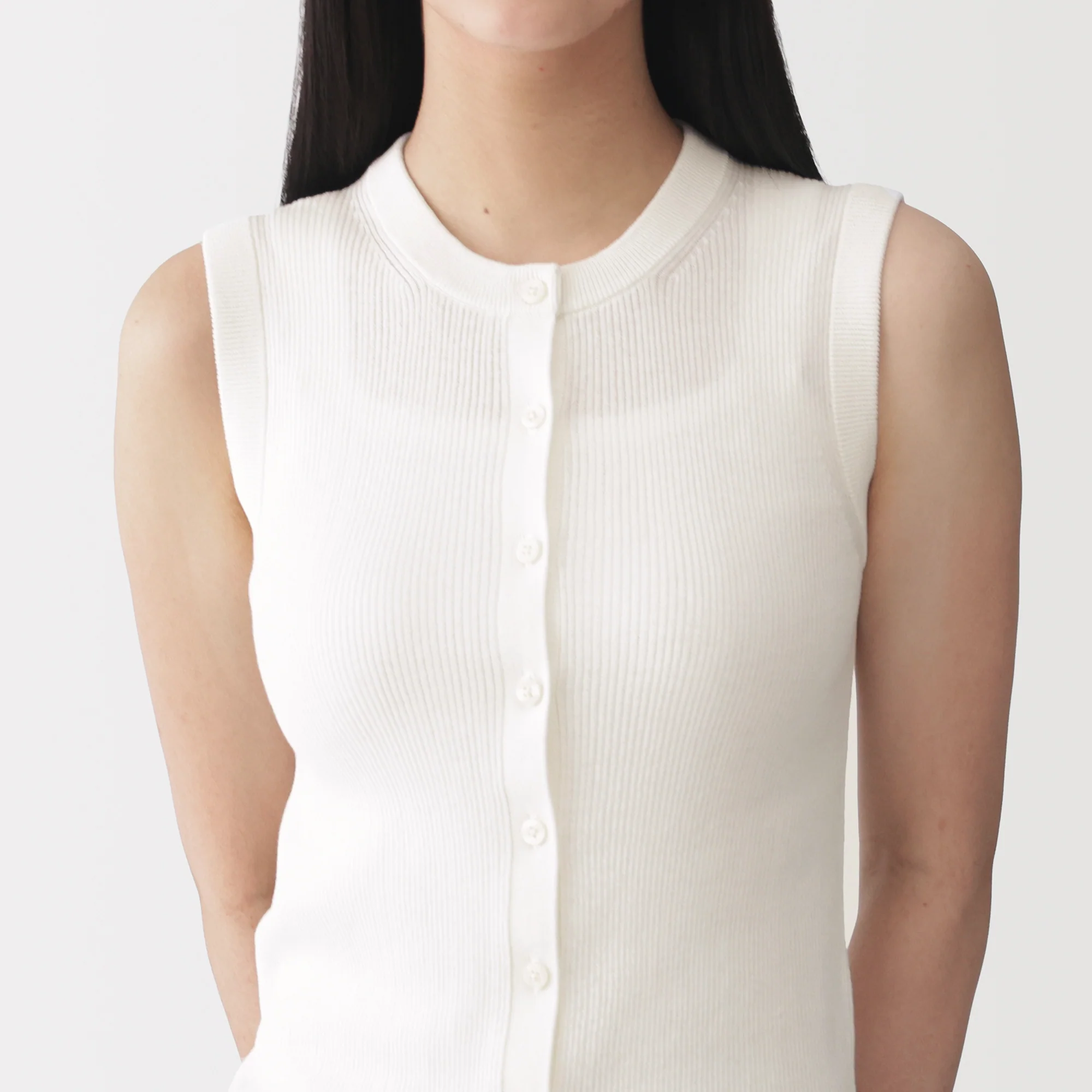 Labo High-Twist Cotton Knit Vest - Image 7
