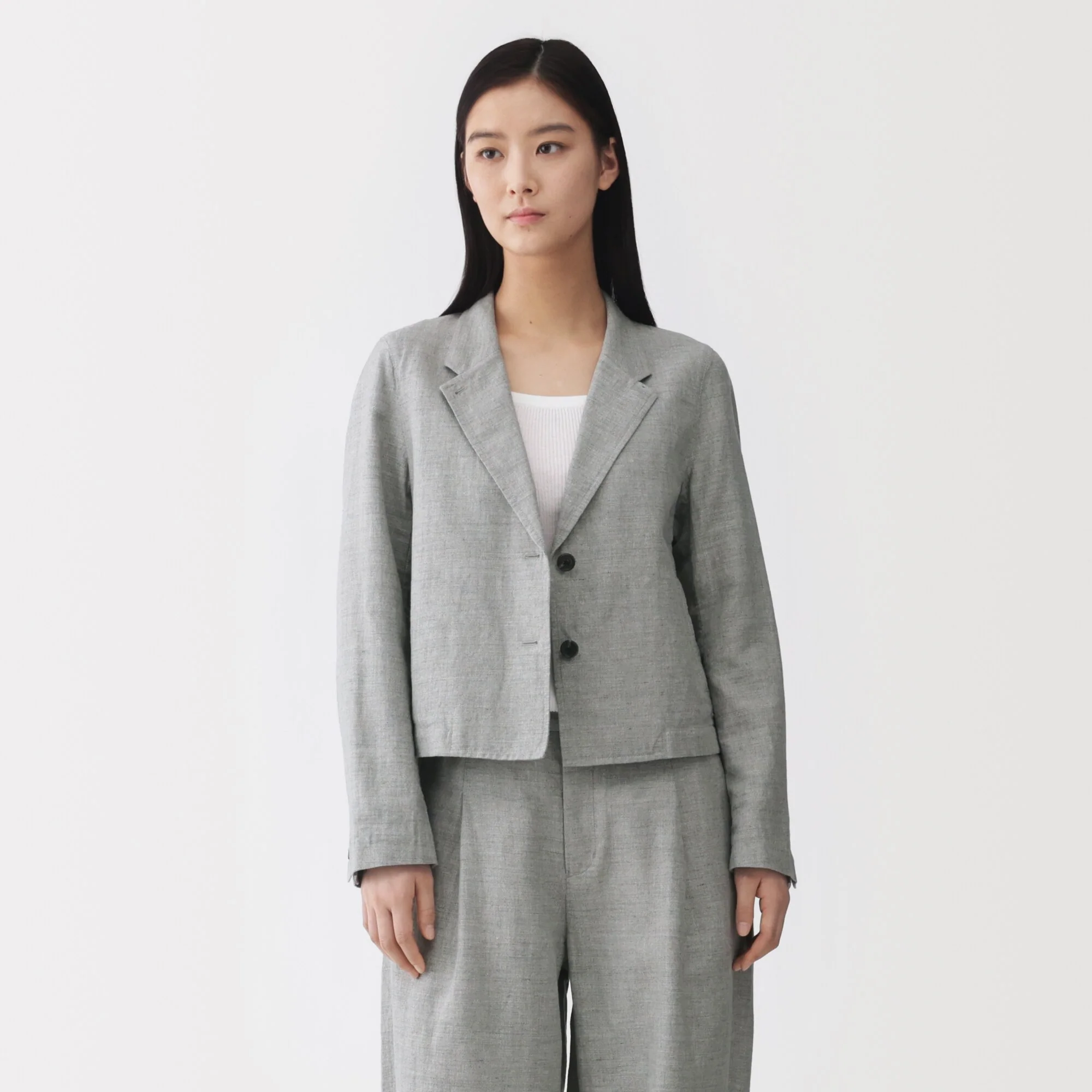 Labo Linen Cotton Herringbone Jacket - Image 3