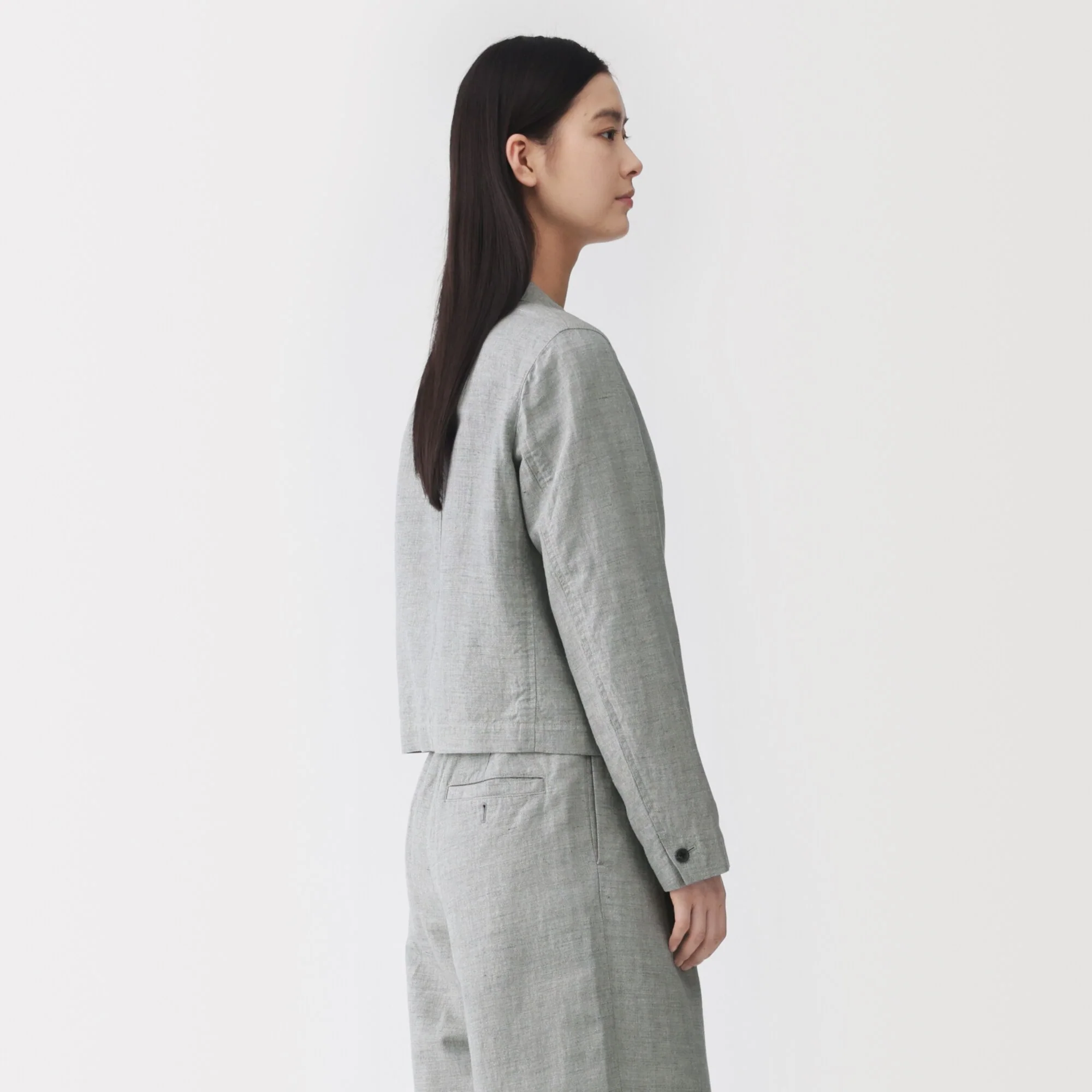 Labo Linen Cotton Herringbone Jacket - Image 5