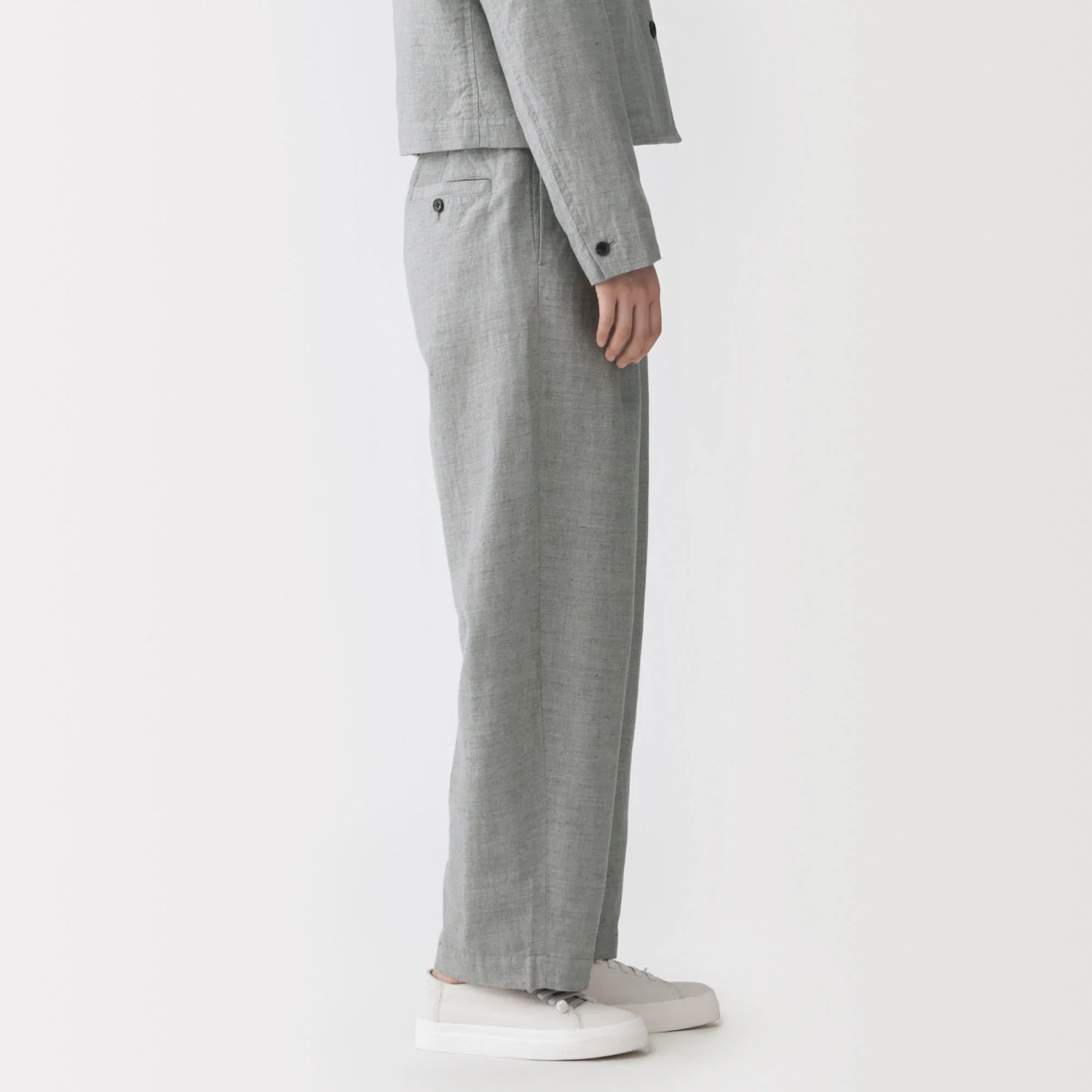 Labo Linen Cotton Herringbone Pants - Image 5