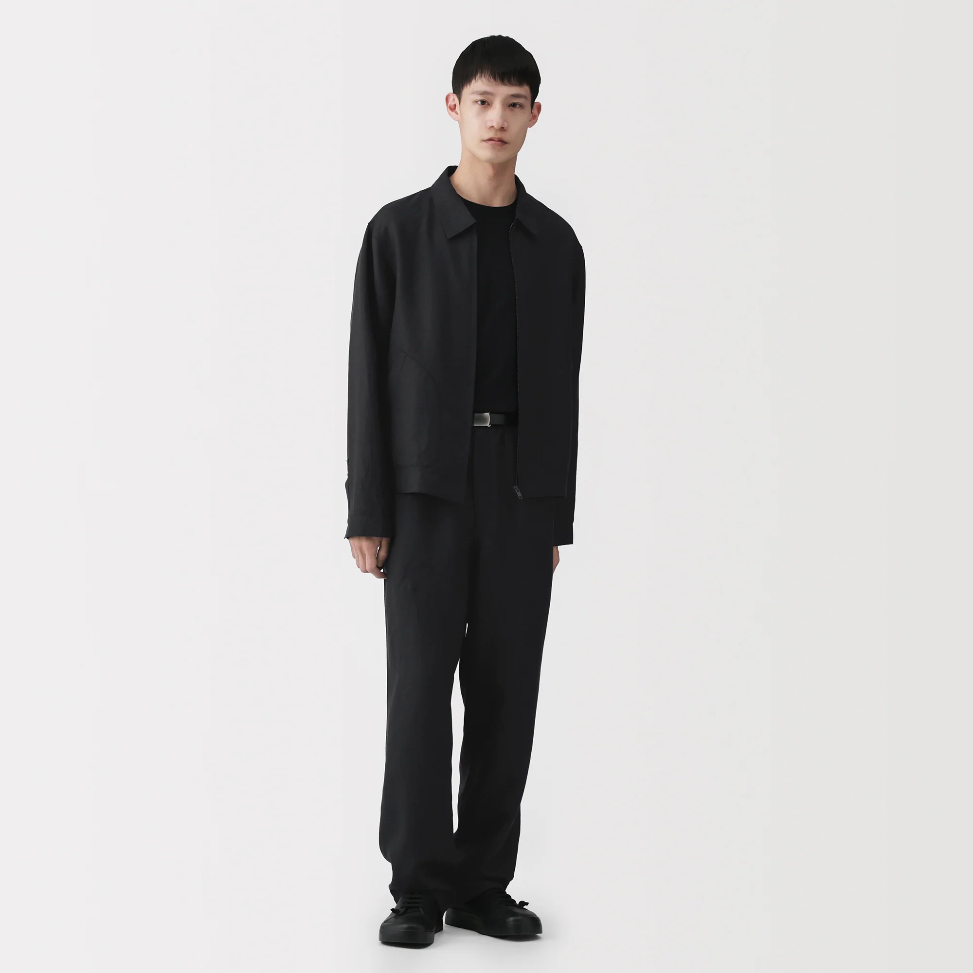 Labo Linen Lyocell Zip-Up Shirt - Image 14