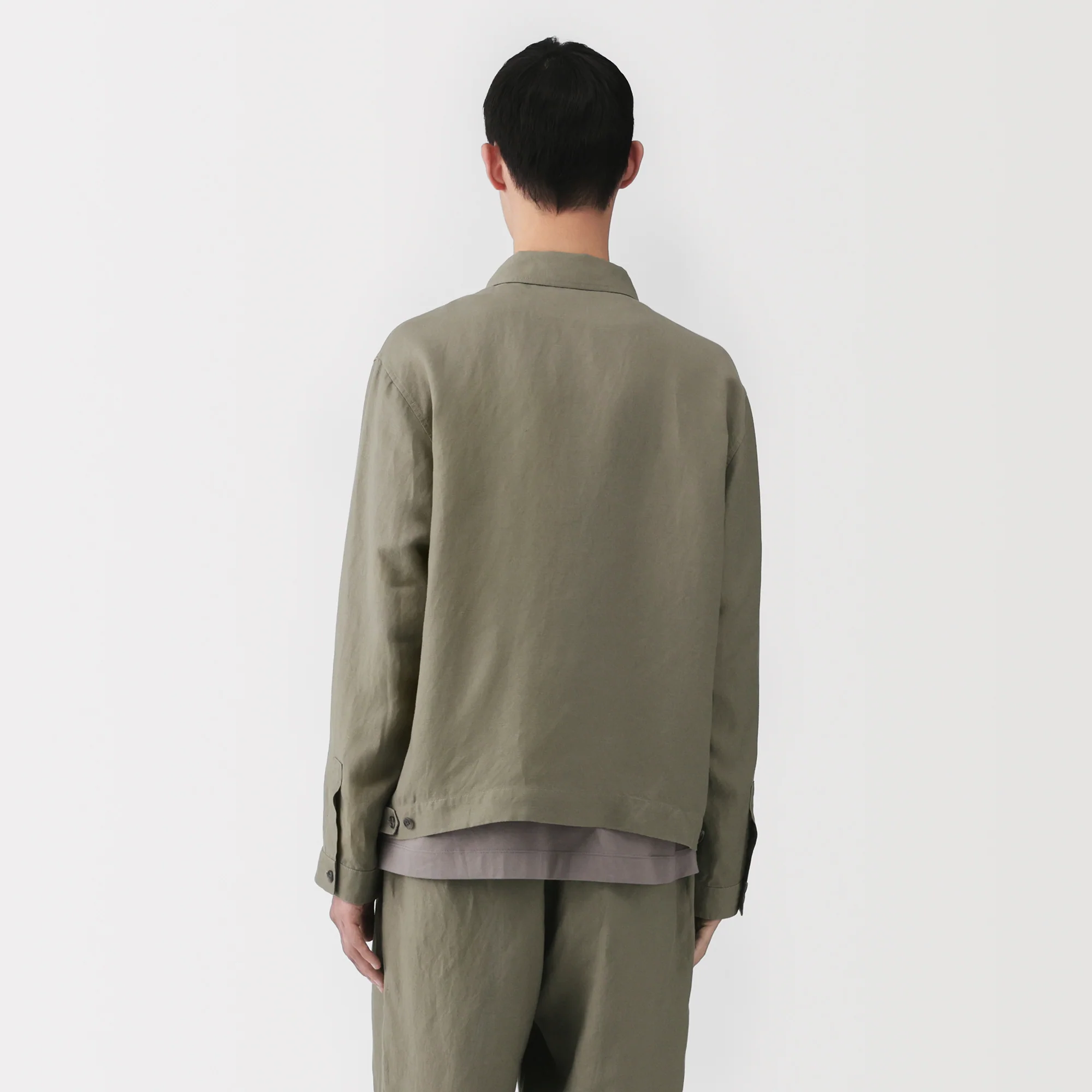 Labo Linen Lyocell Zip-Up Shirt - Image 16