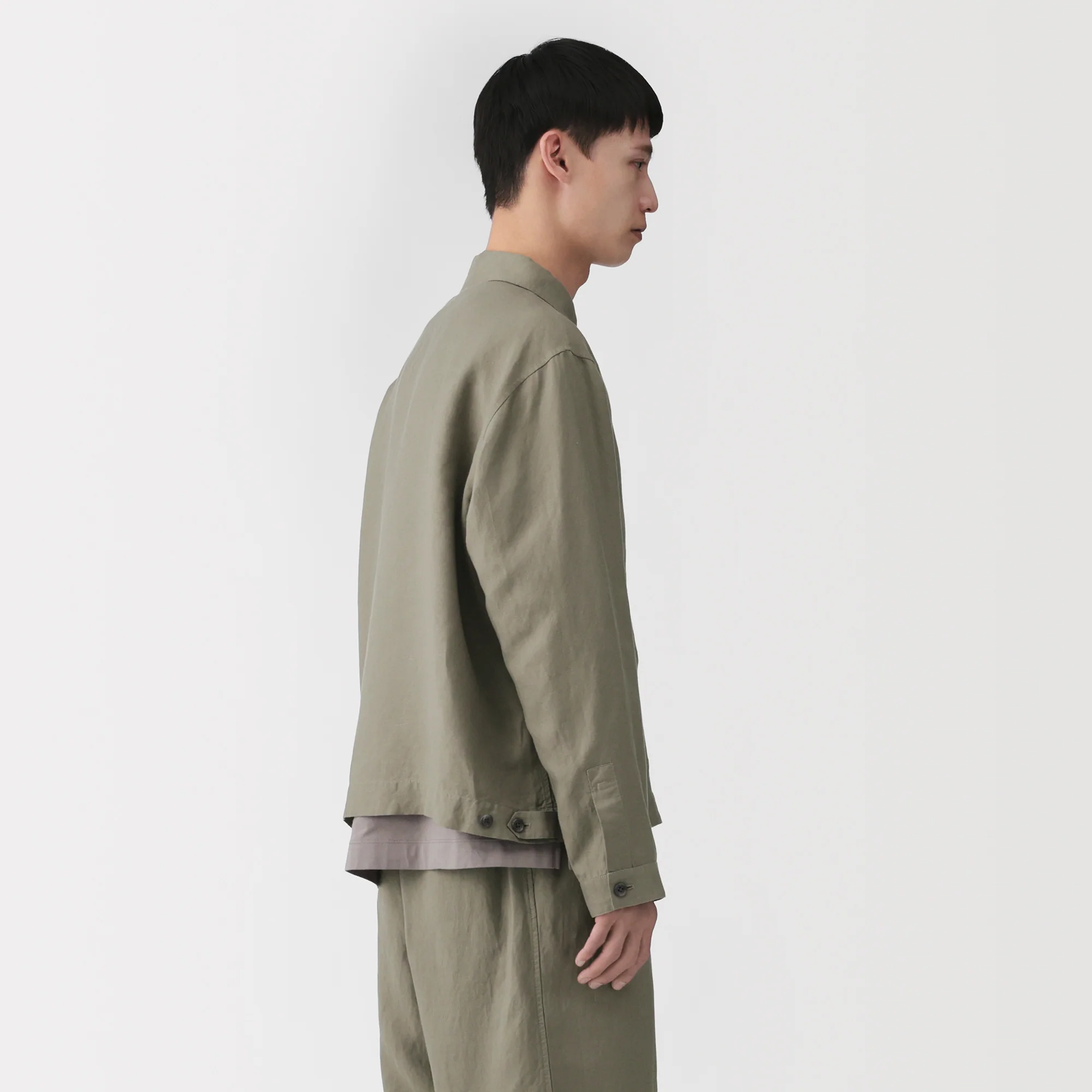 Labo Linen Lyocell Zip-Up Shirt - Image 5