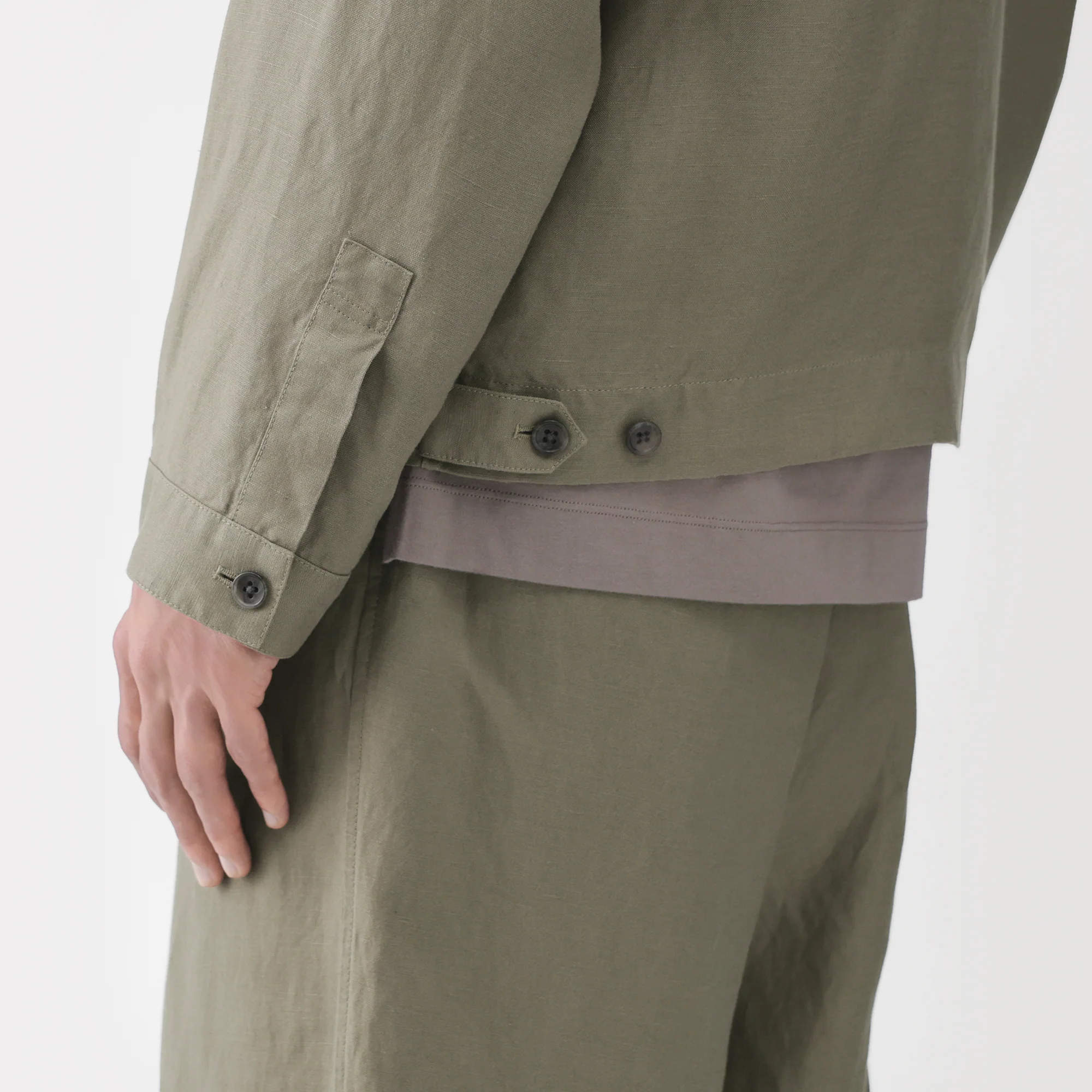 Labo Linen Lyocell Zip-Up Shirt - Image 9