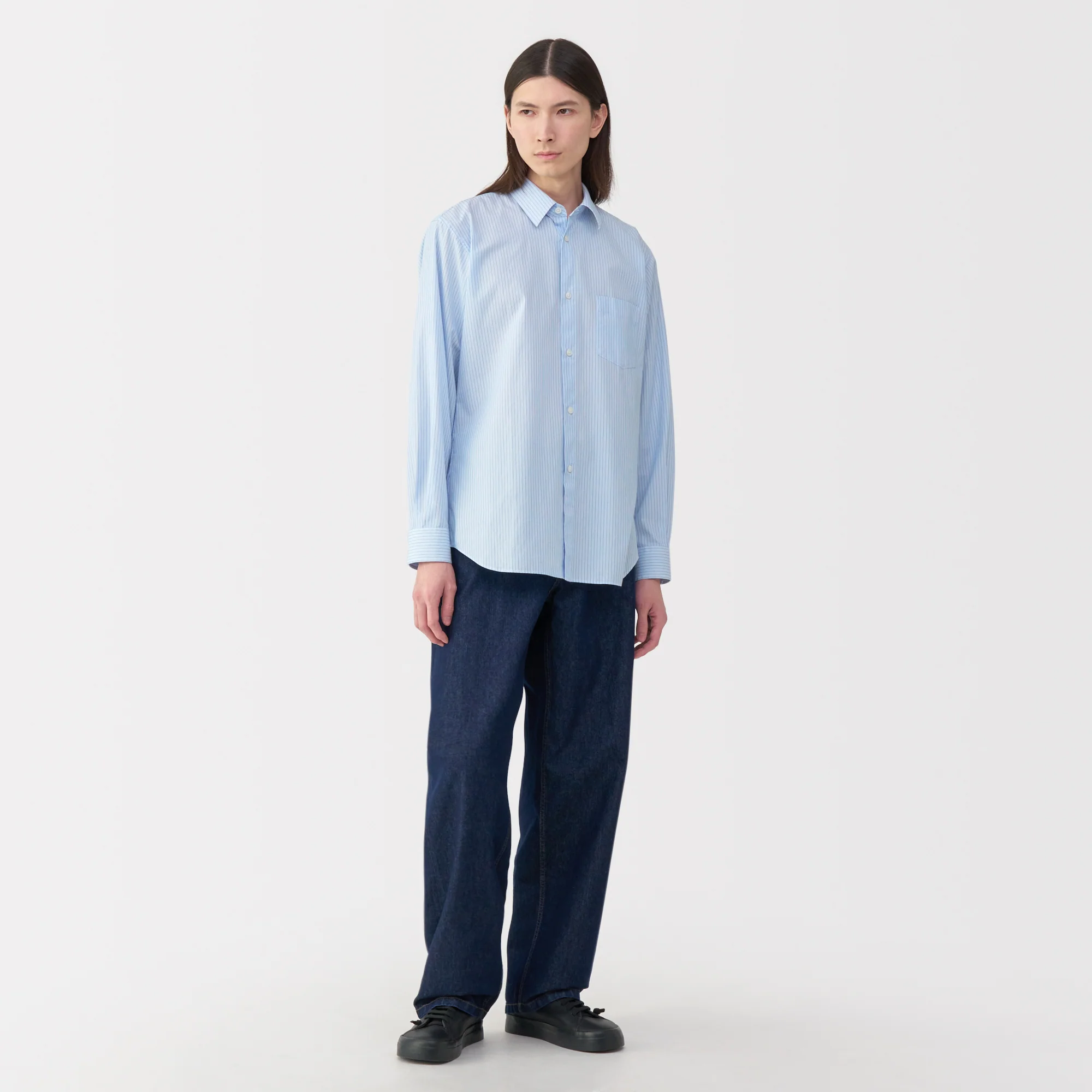 Labo Men's Poplin Regular Collar Striped Shirt - Image 3