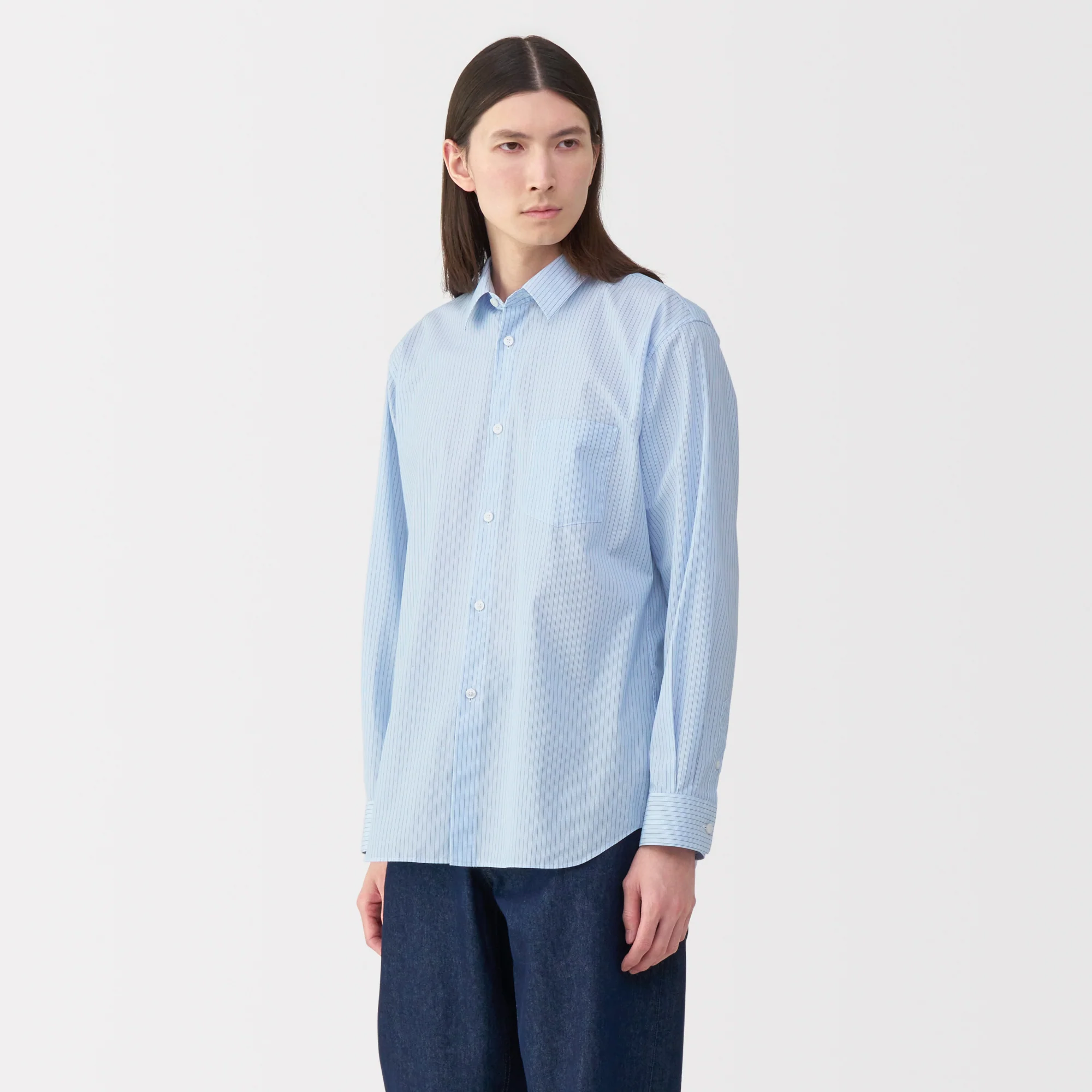 Labo Men's Poplin Regular Collar Striped Shirt - Image 4