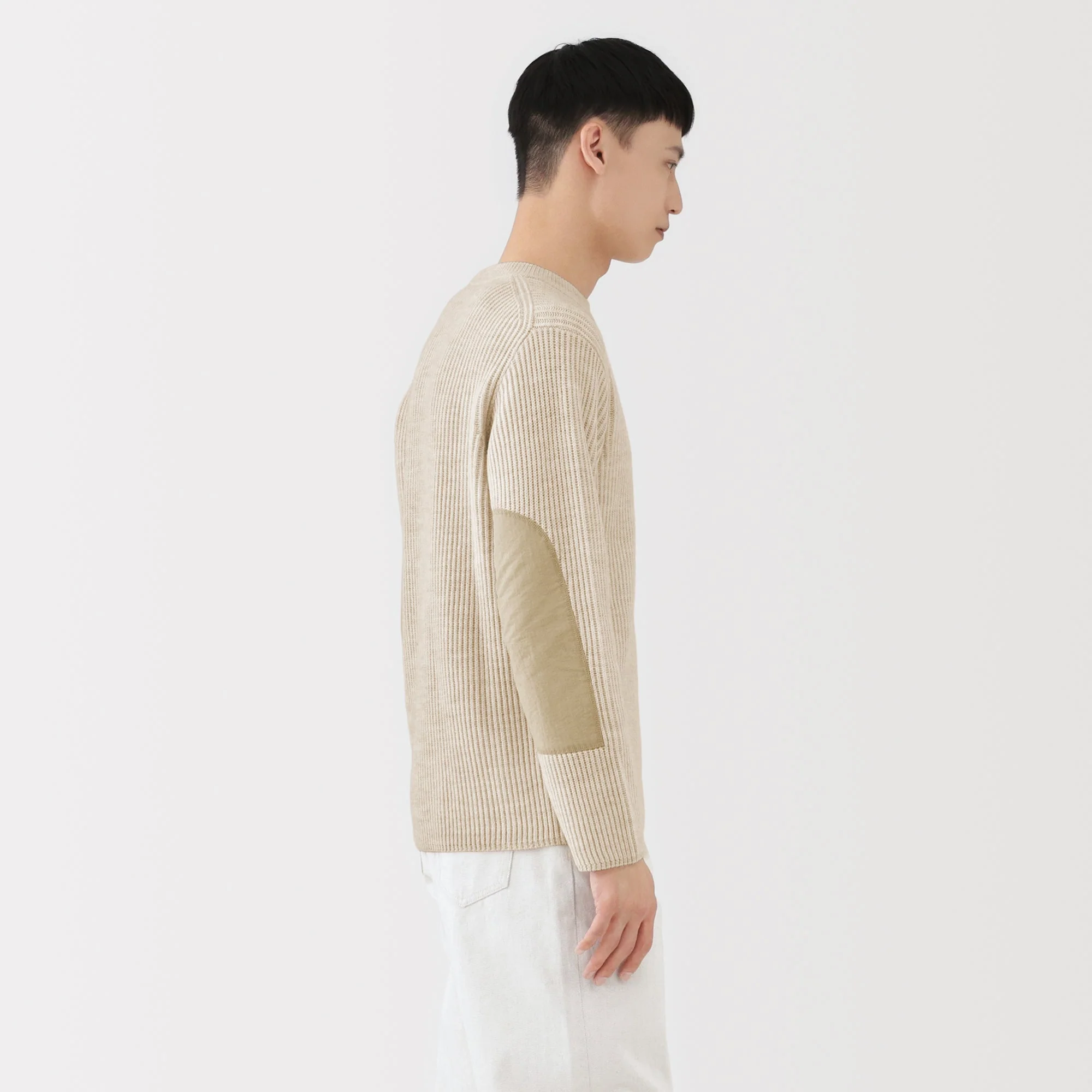 Labo Merino Wool Elbow Patch Sweater - Image 21