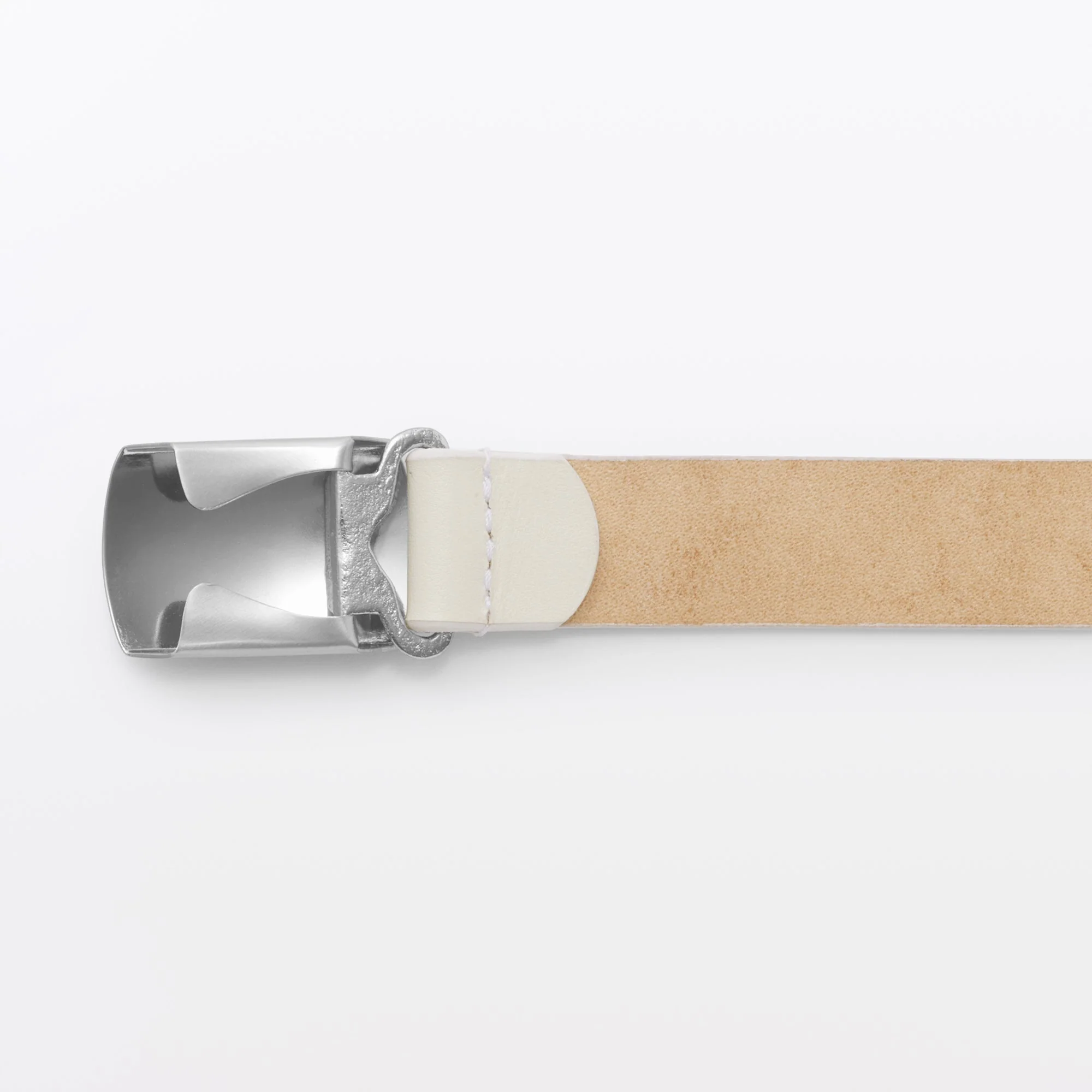 Labo Olive Leather Holeless Belt - Image 8