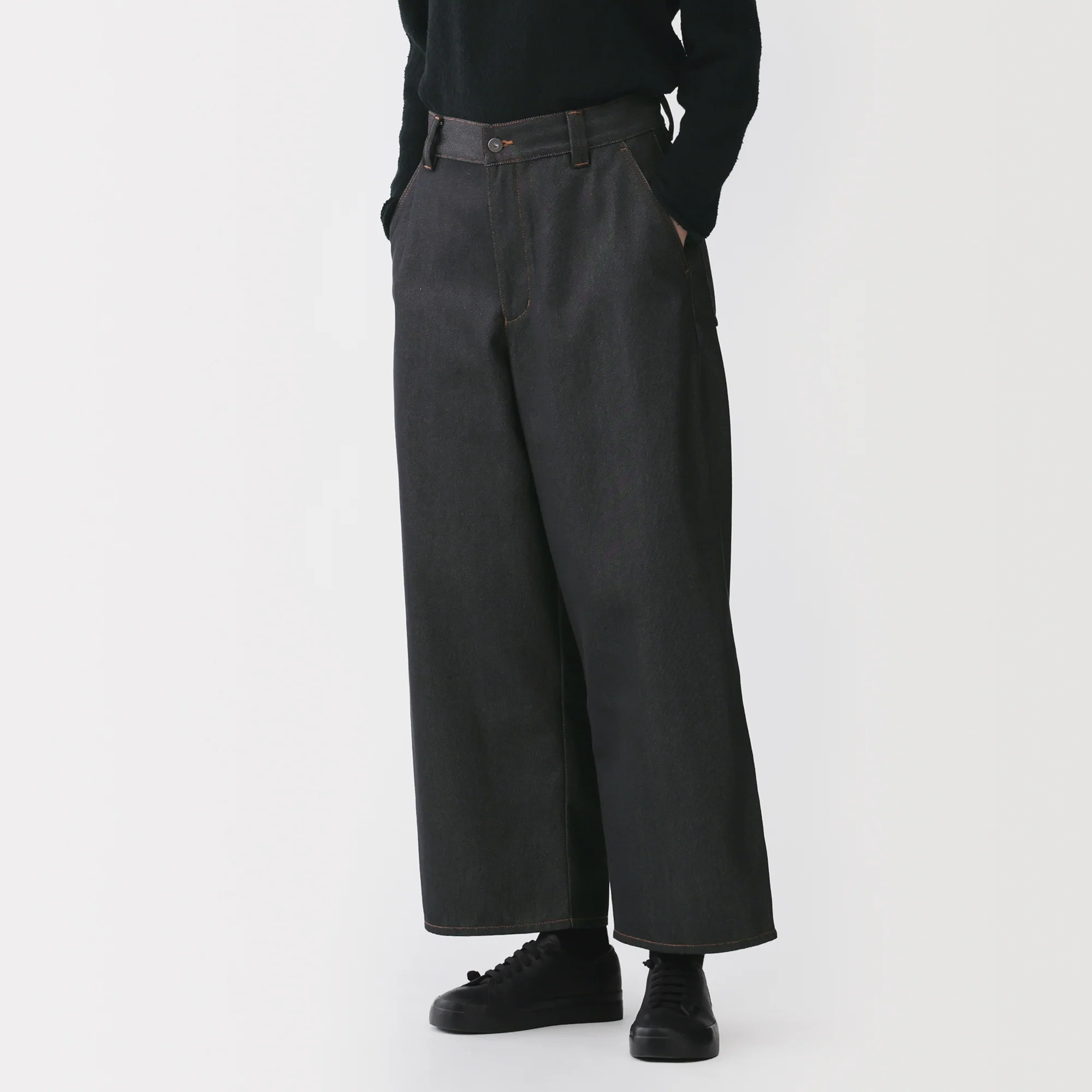 Labo Polyester Denim Barrel Pants - Image 4