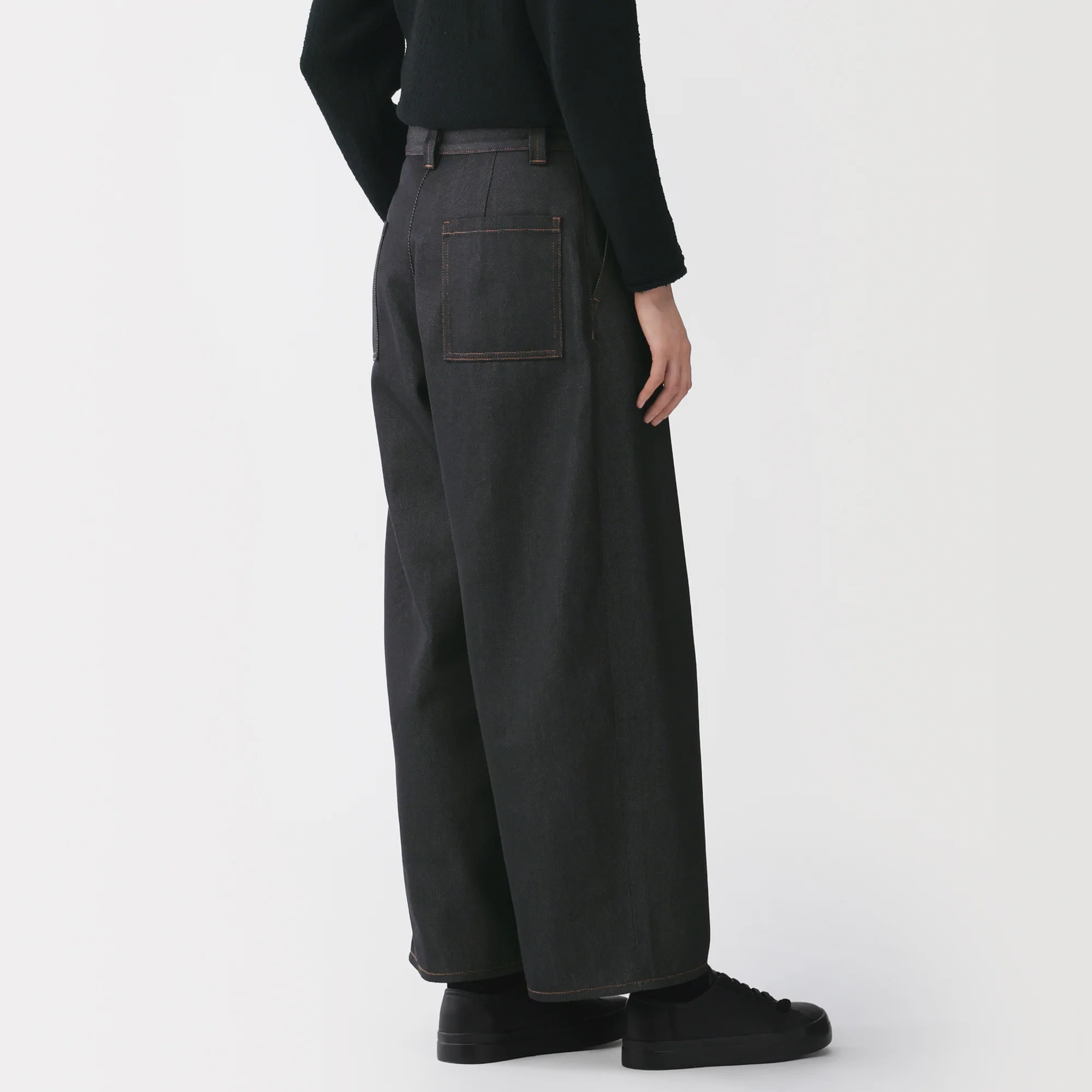 Labo Polyester Denim Barrel Pants - Image 5