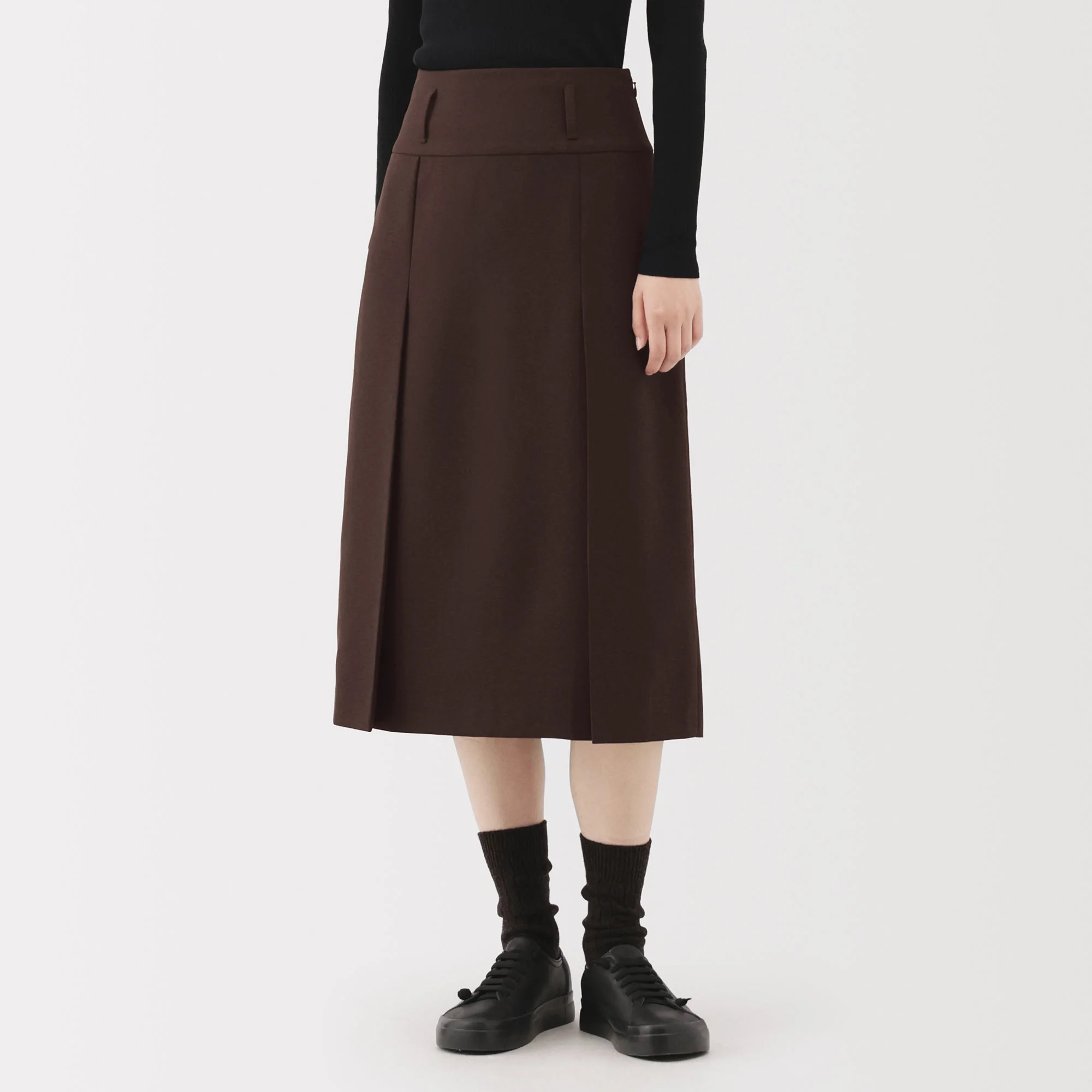 Labo Polyester Twill Tuck Skirt