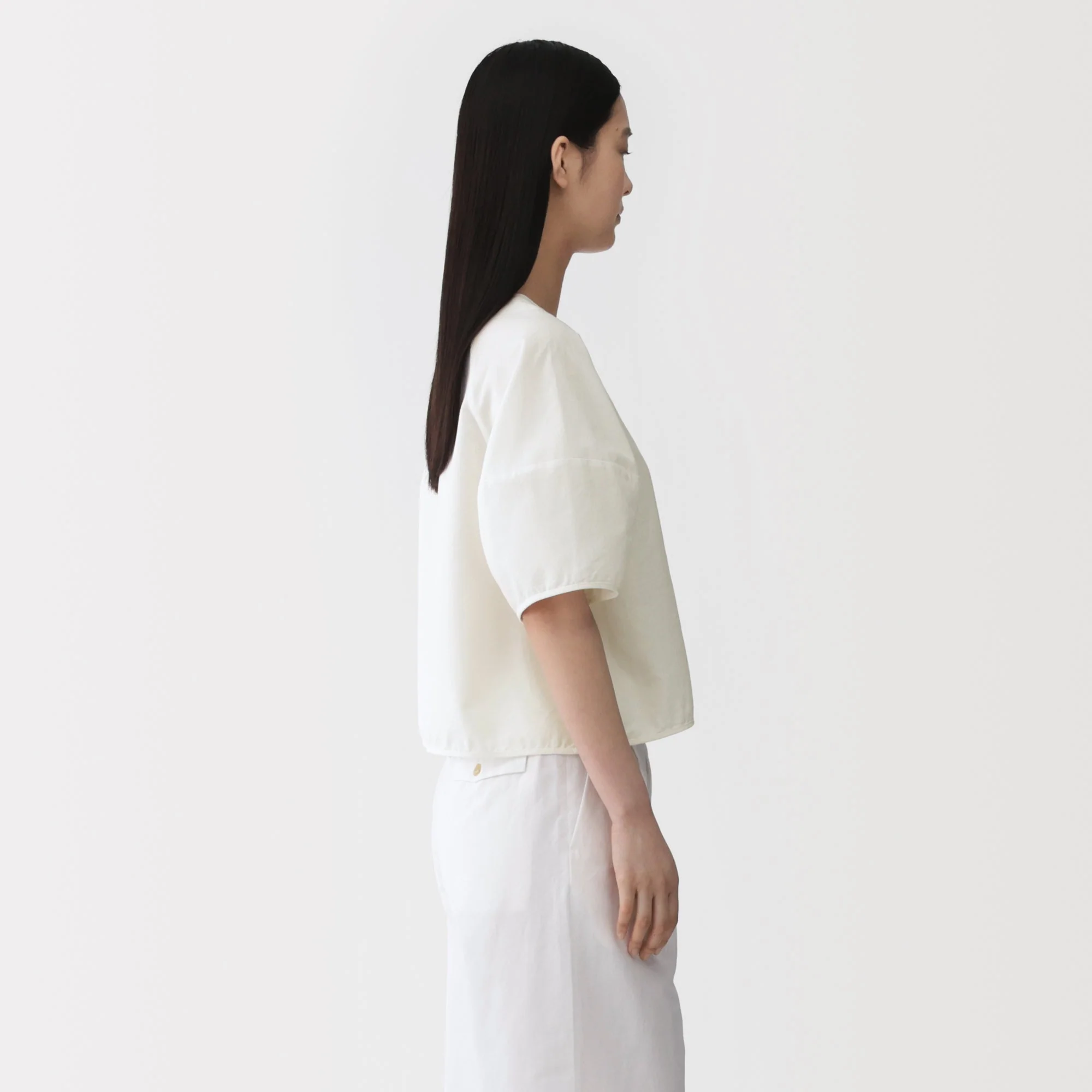 Labo Washi Blend Basket Weave Blouse - Image 13