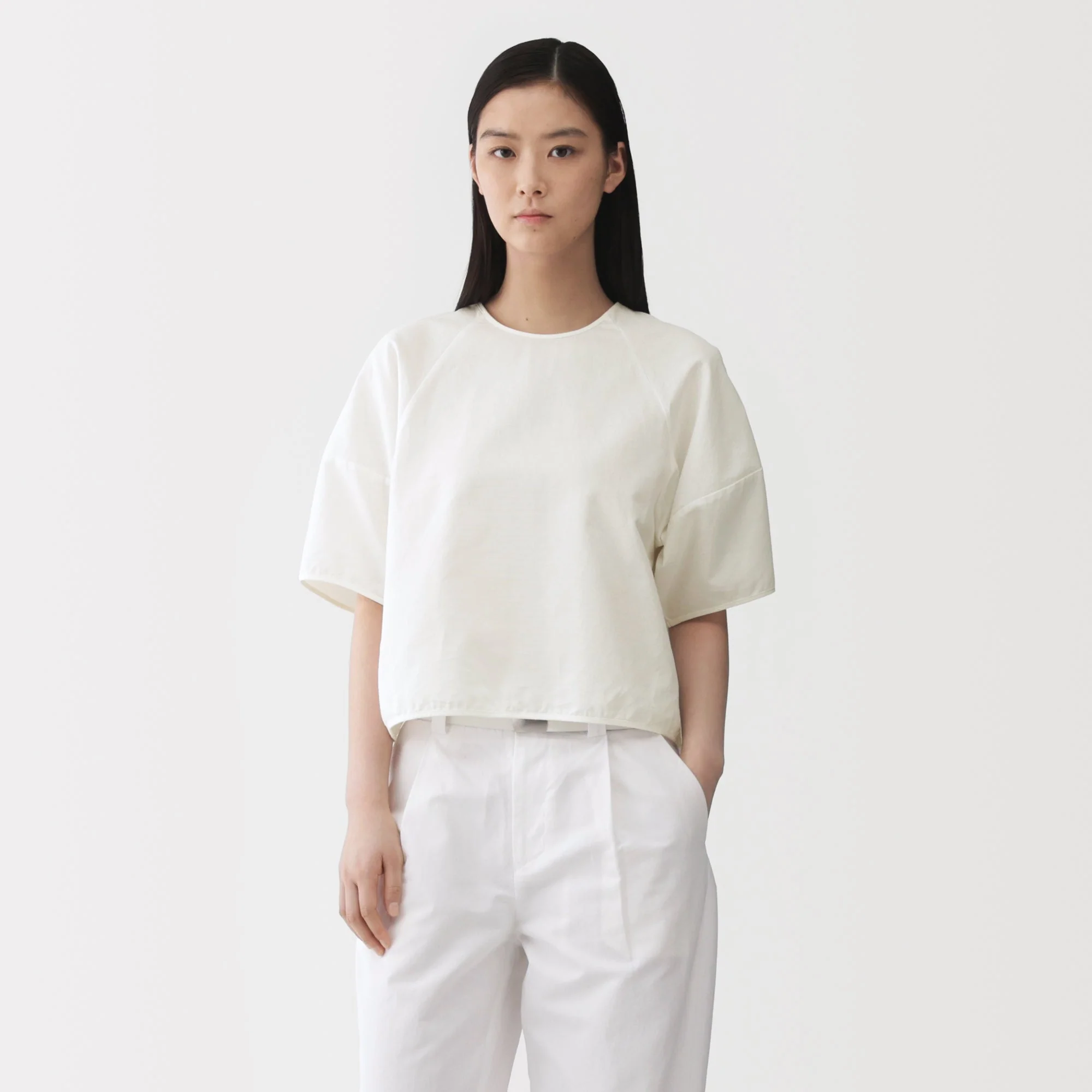 Labo Washi Blend Basket Weave Blouse - Image 3