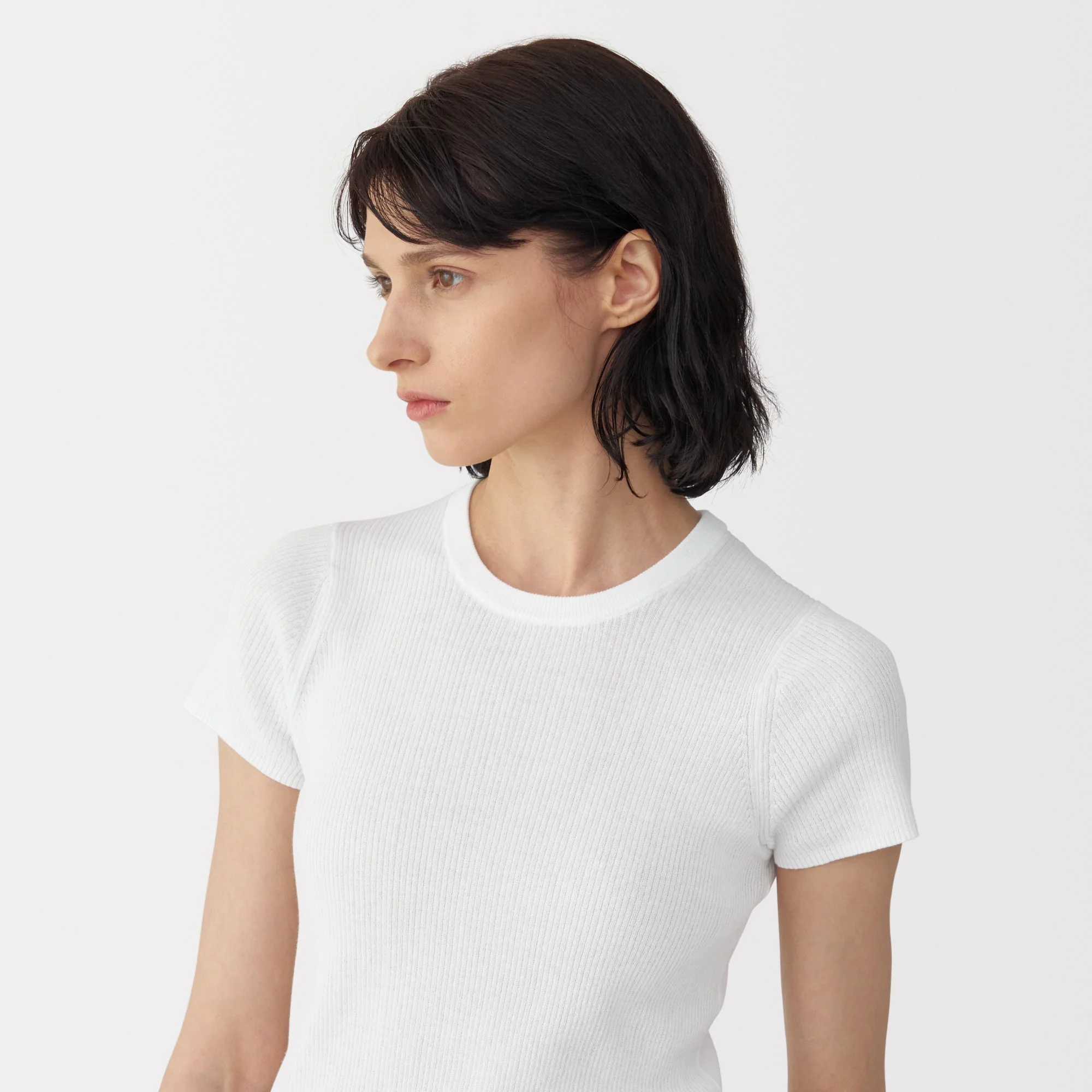 Labo Women's High Twist Cotton Knit Short Sleeve Pullover - Image 14