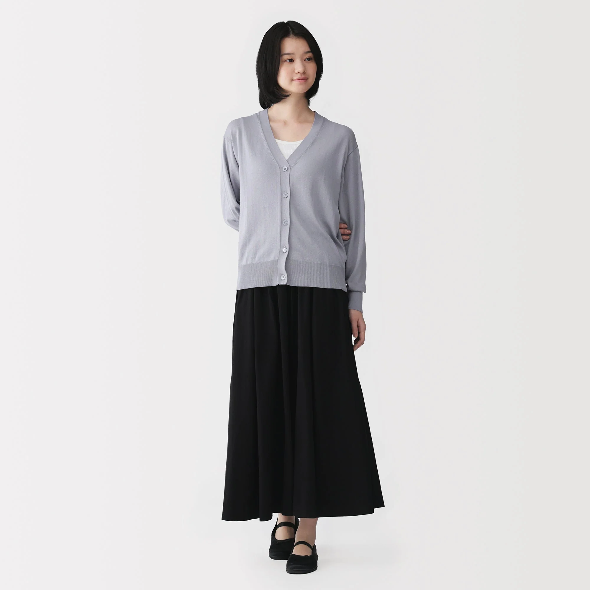 Light Knit V-Neck Cardigan - Image 4