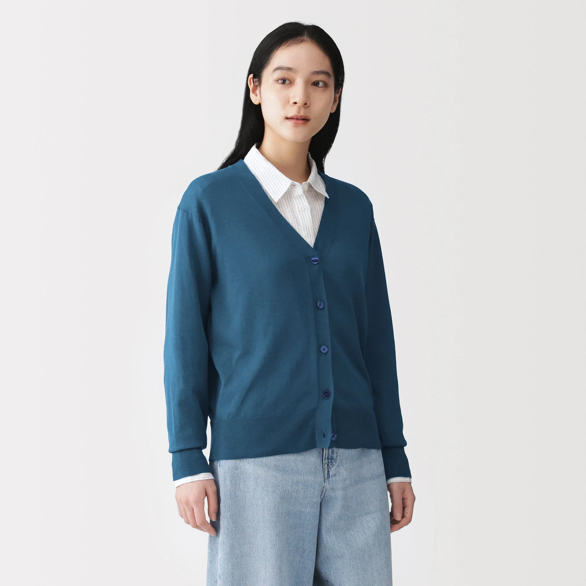 Light Knit V-Neck Cardigan - Image 51