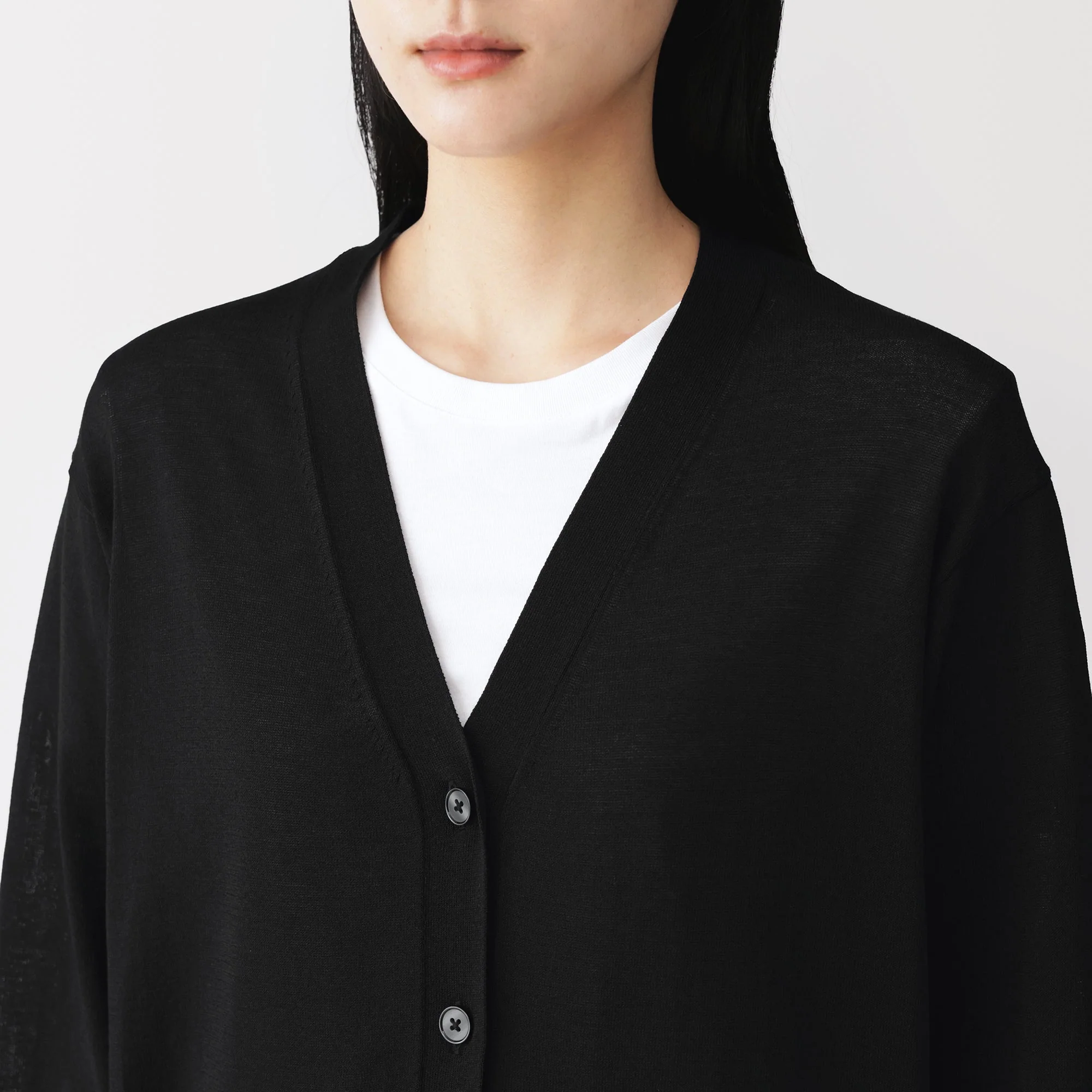 Light Knit V-Neck Cardigan - Image 7