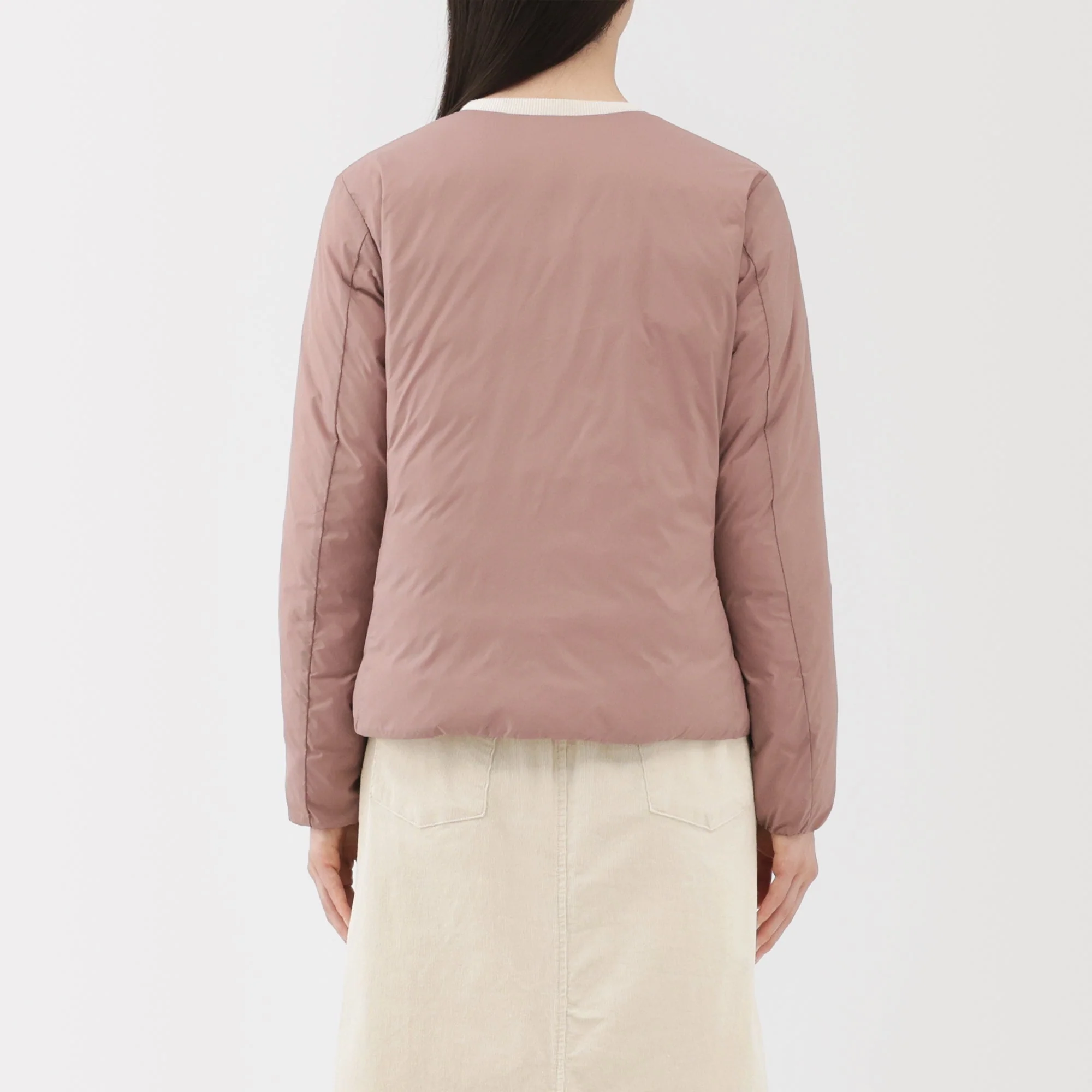 Lightweight Down Collarless Jacket - Image 16