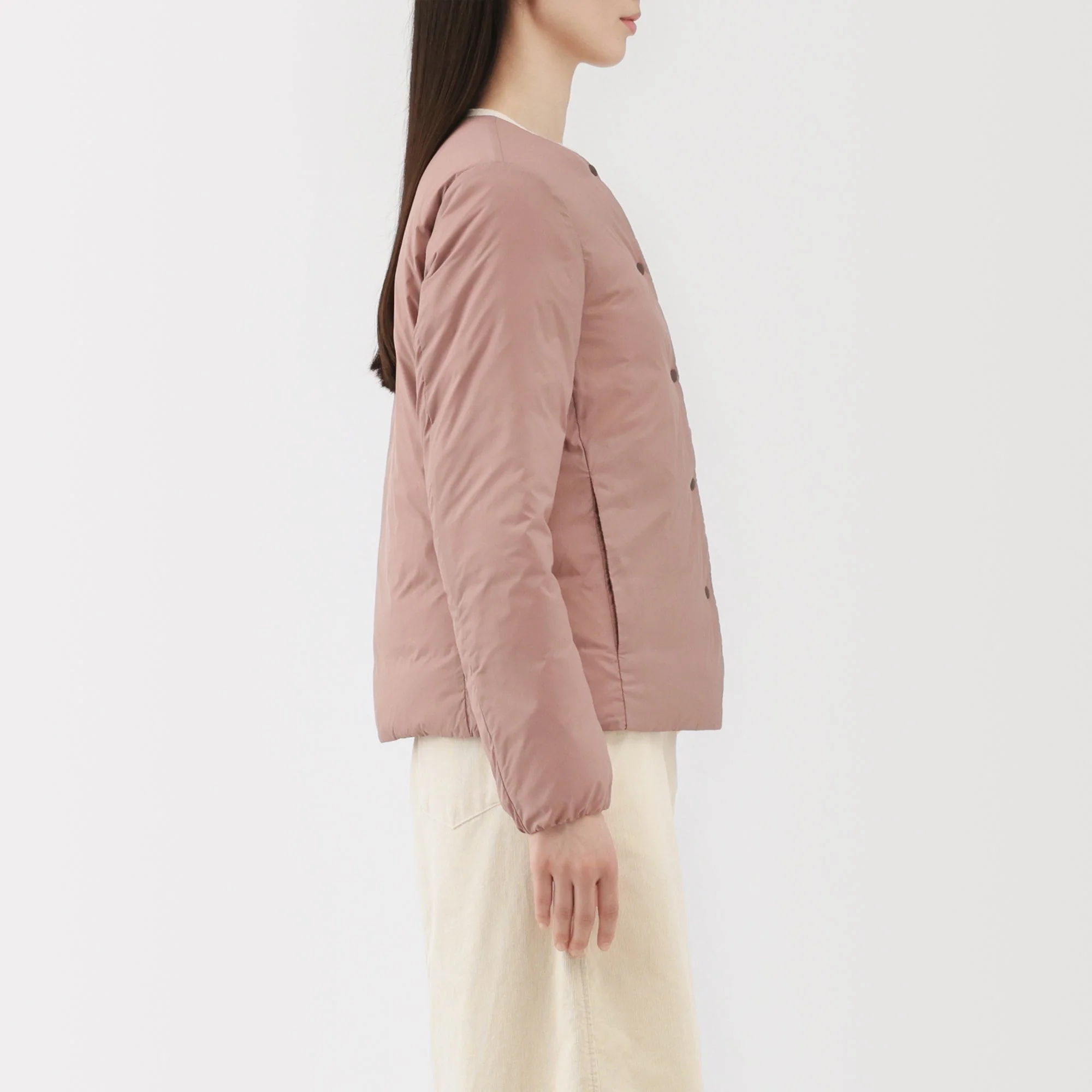 Lightweight Down Collarless Jacket - Image 37