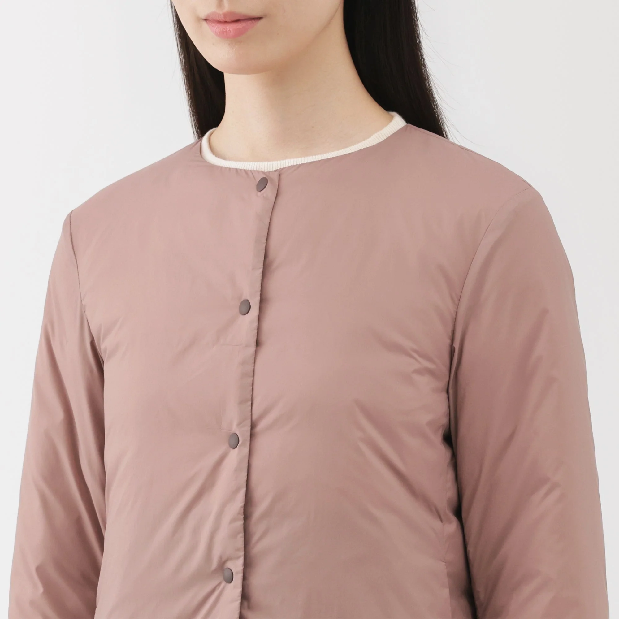 Lightweight Down Collarless Jacket - Image 40